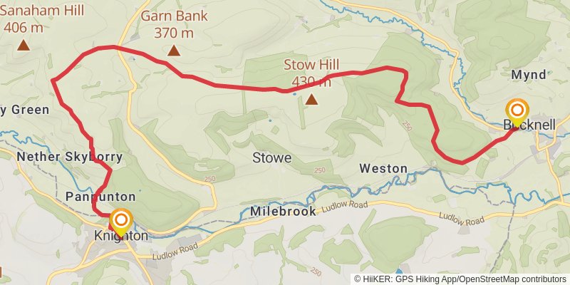 Heart of Wales Line Trail stage 2 Map