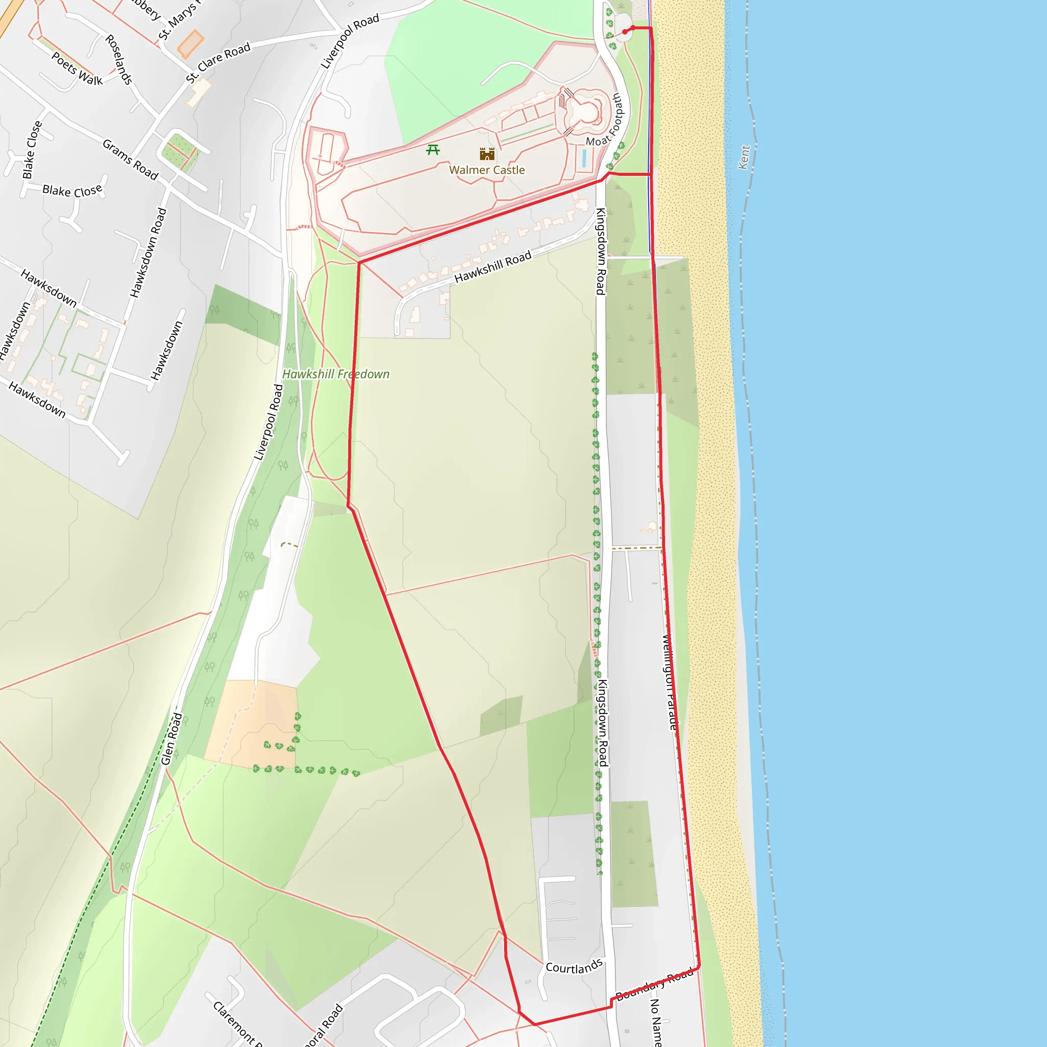 Walmer Beach Loop mobile static map