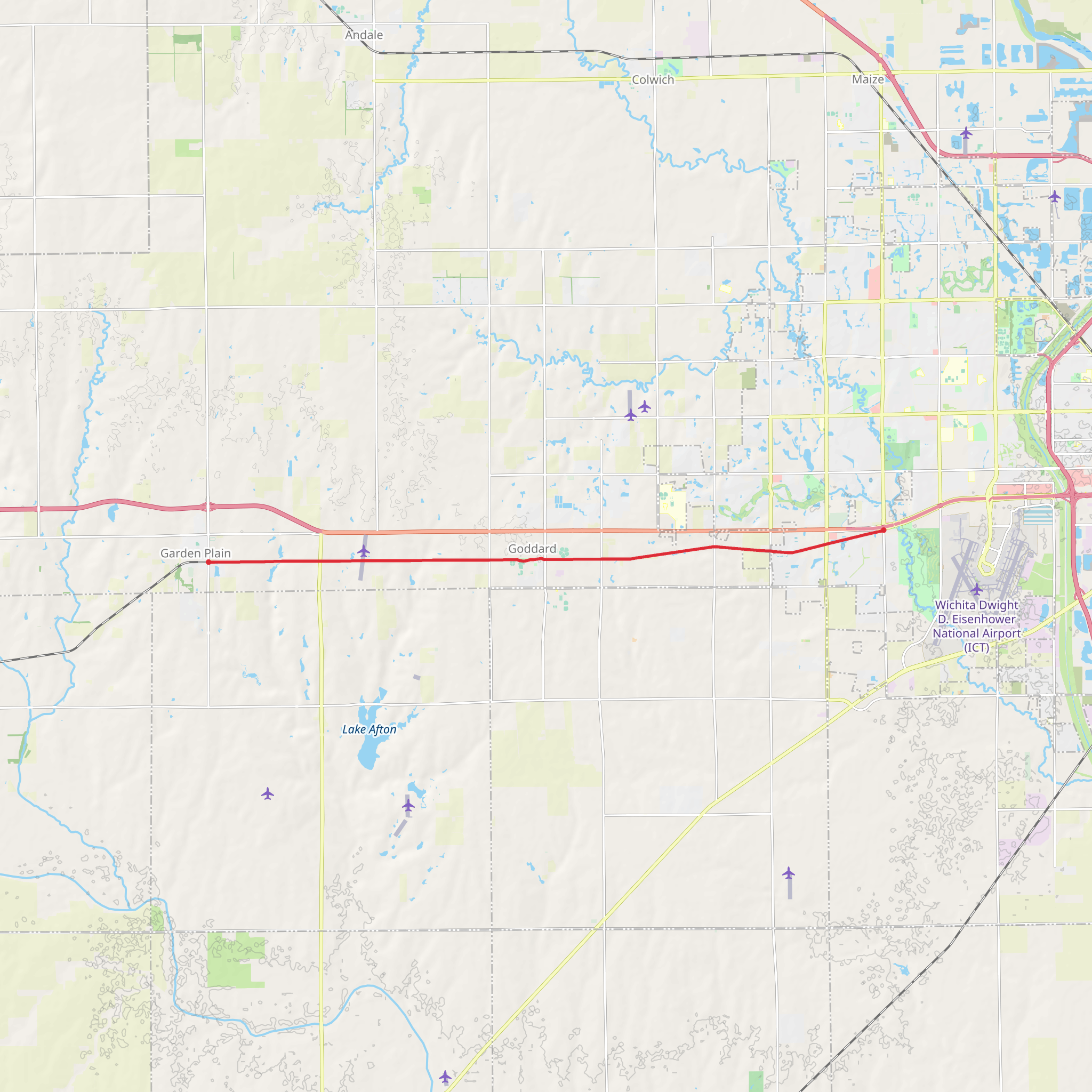 Prairie Sunset Trail mobile static map