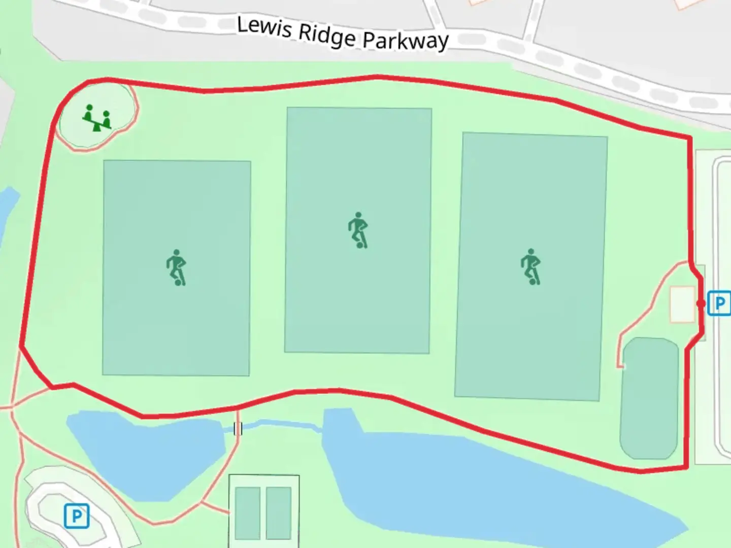 An image depicting the trail William Wardell Lewis Park Loop and its surrounding area.