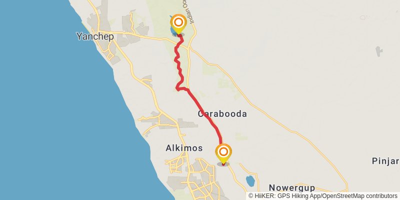 Yaberoo Budjara Heritage Trail stage 2 Map