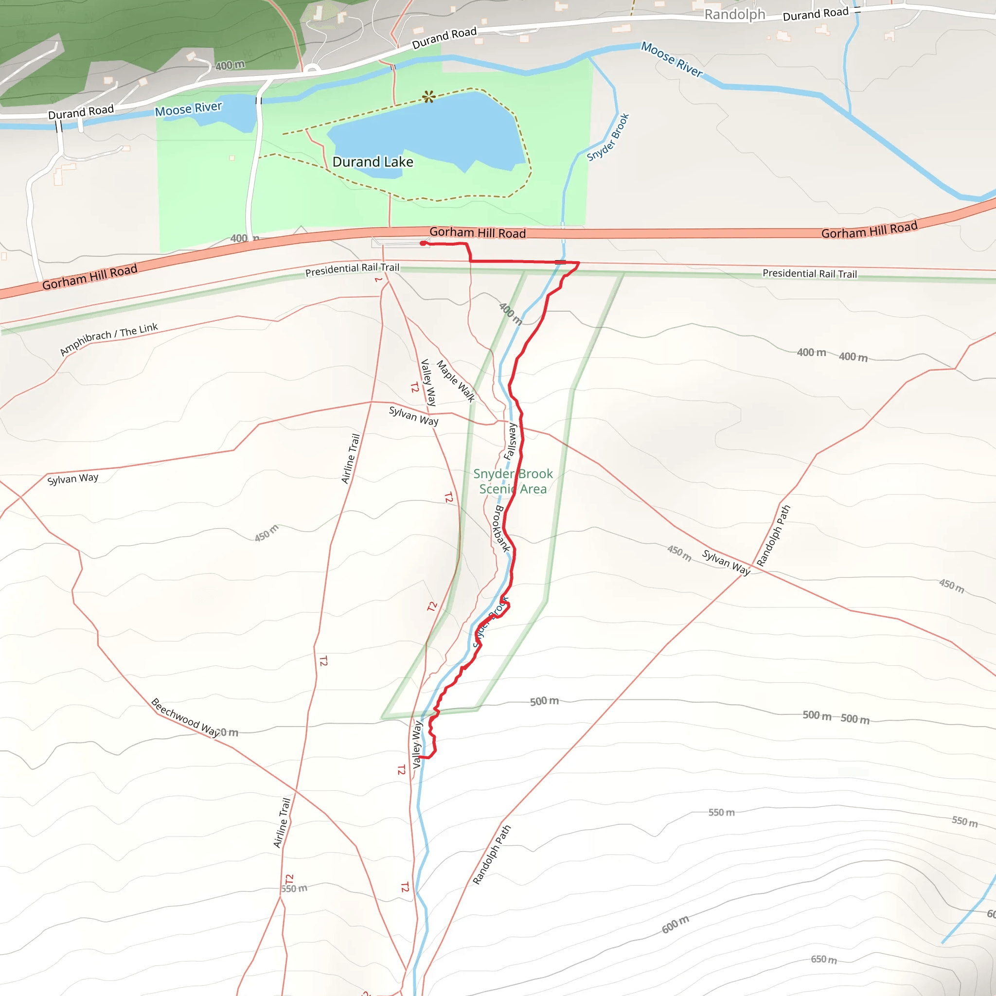 Brookbank Trail mobile static map