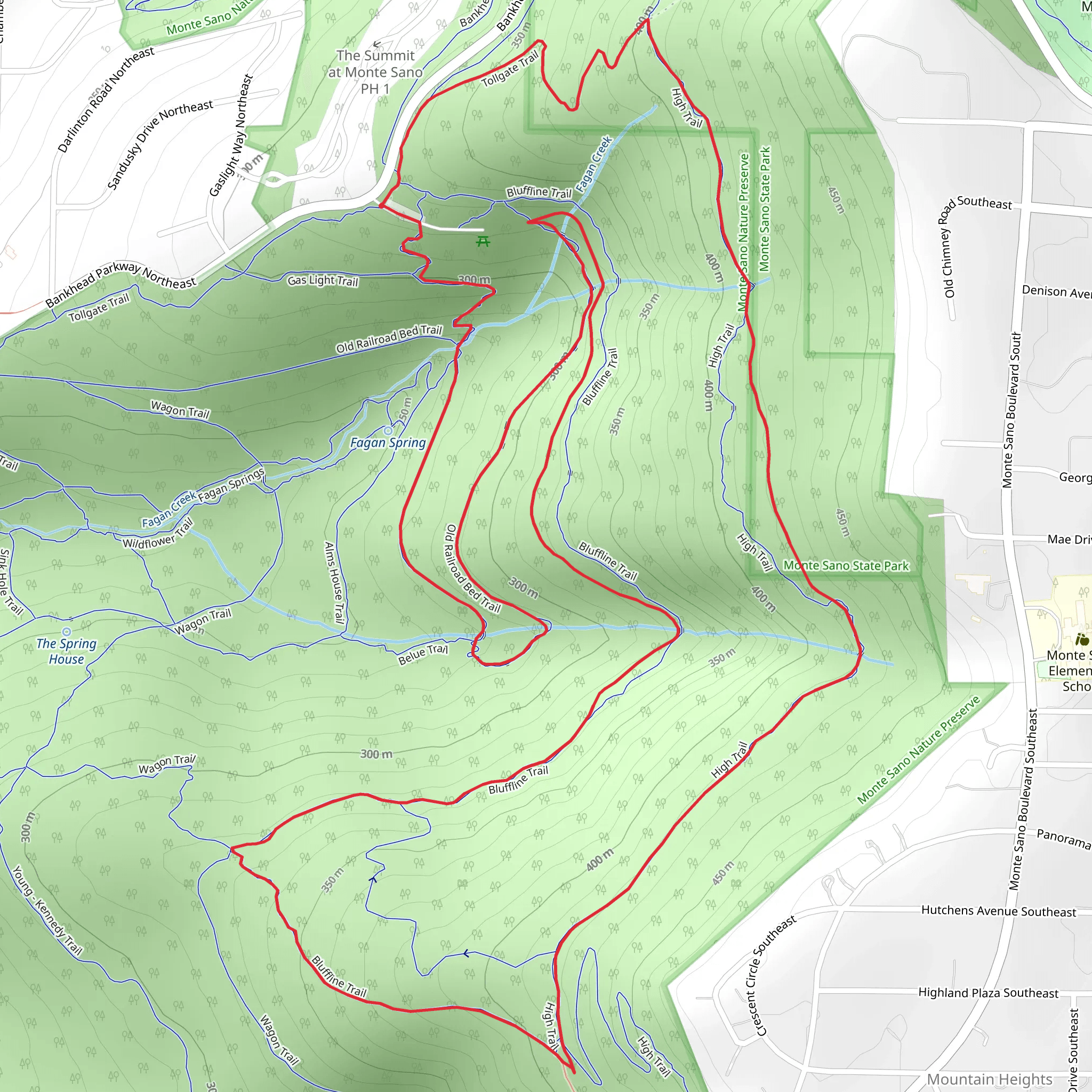 Monte Sano Preserve Loop mobile static map