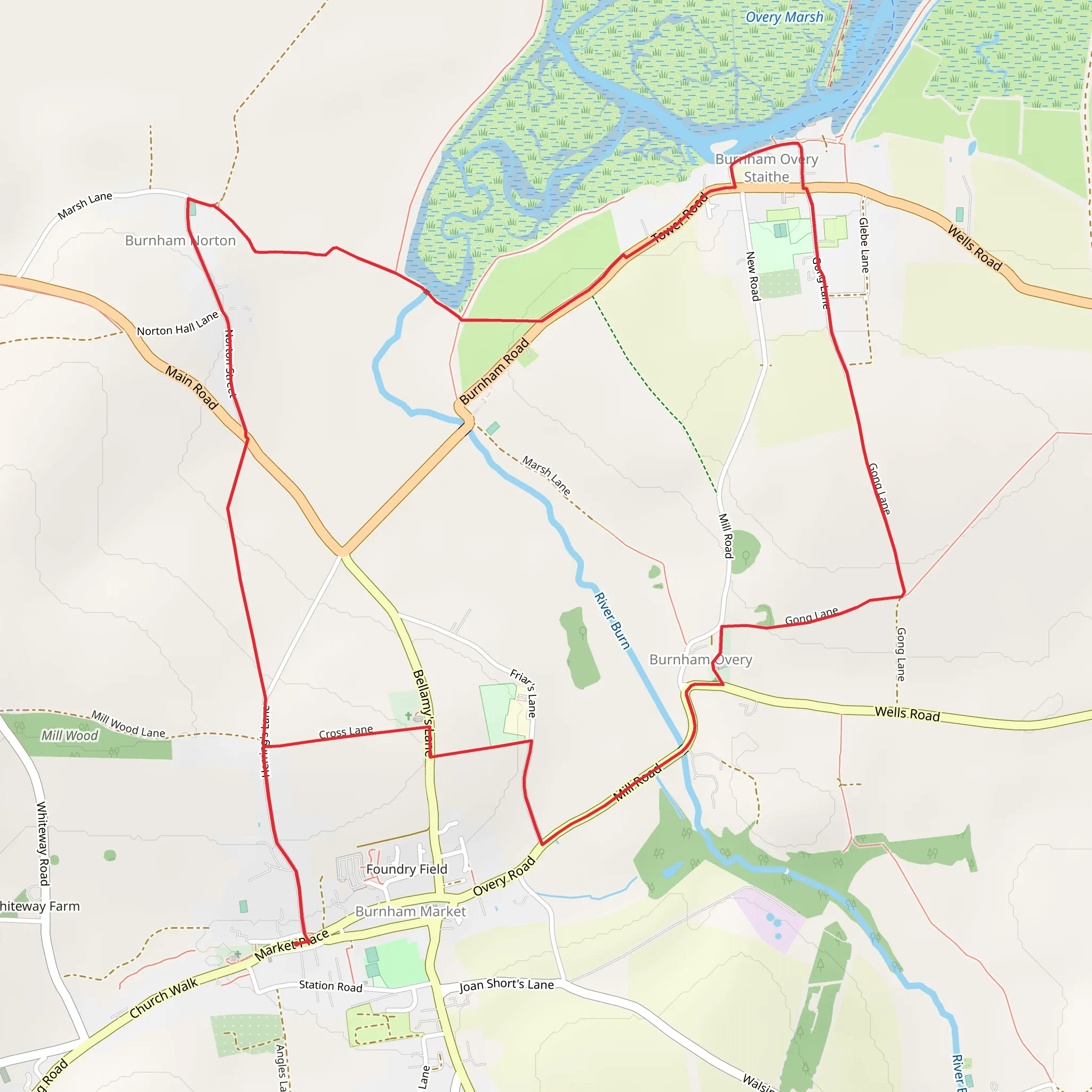 Around Burnham Market mobile static map