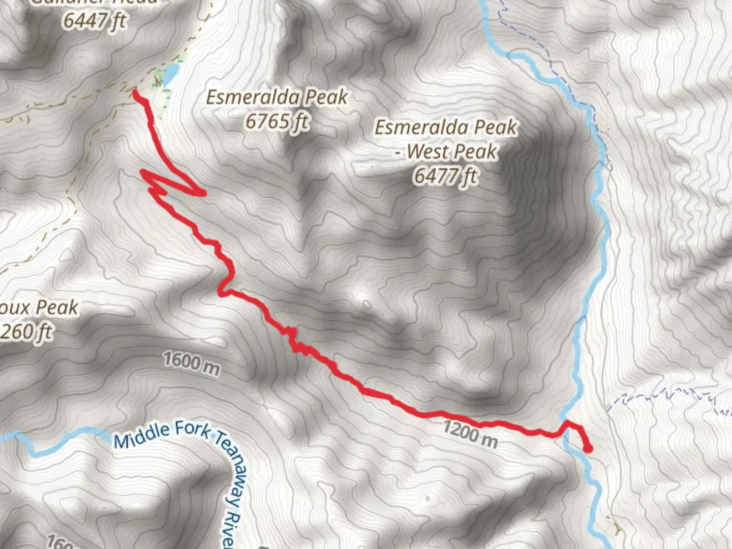 An image depicting the trail Boulder De Roux Trail - Short and its surrounding area.