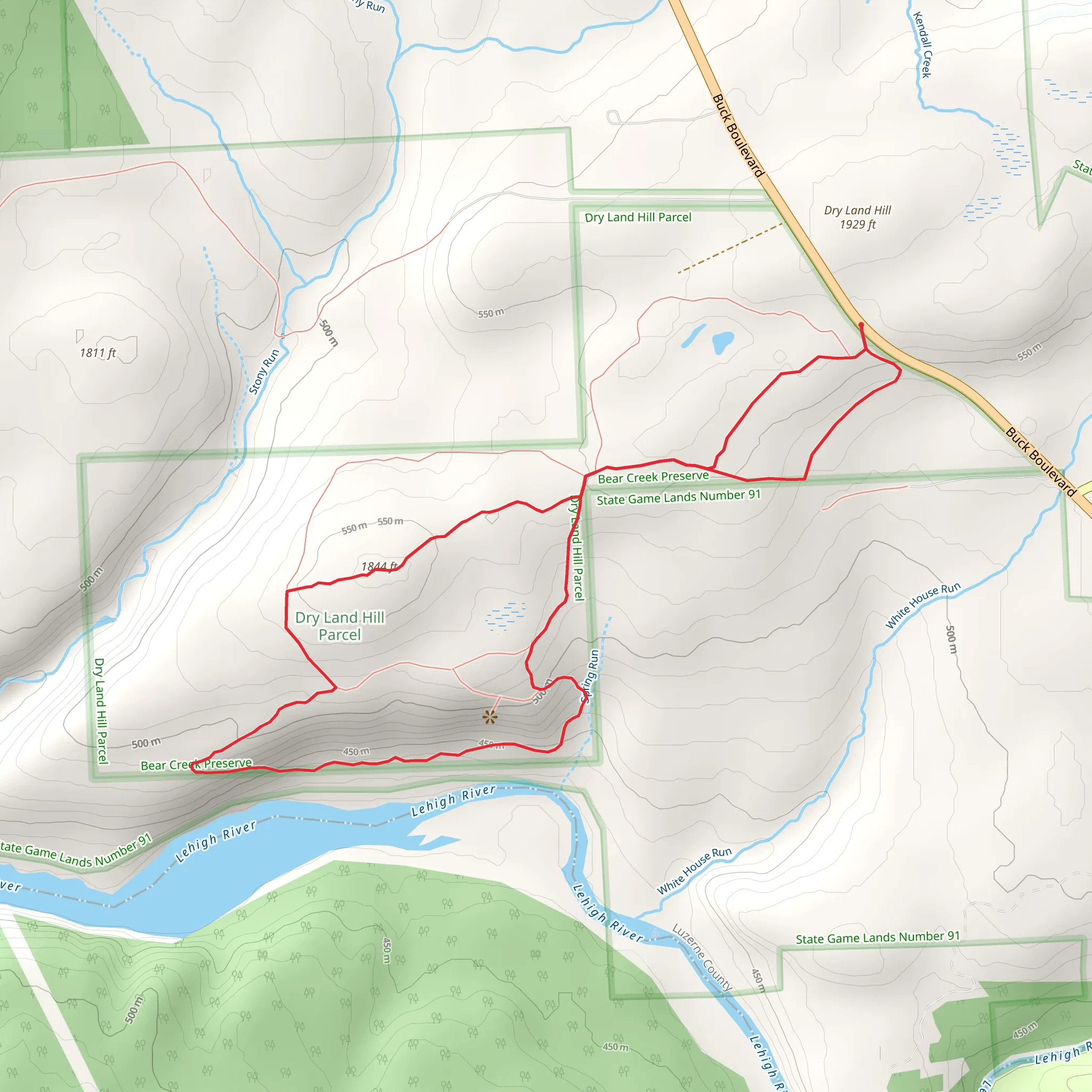 Francis E Walter Reservoir Loop mobile static map