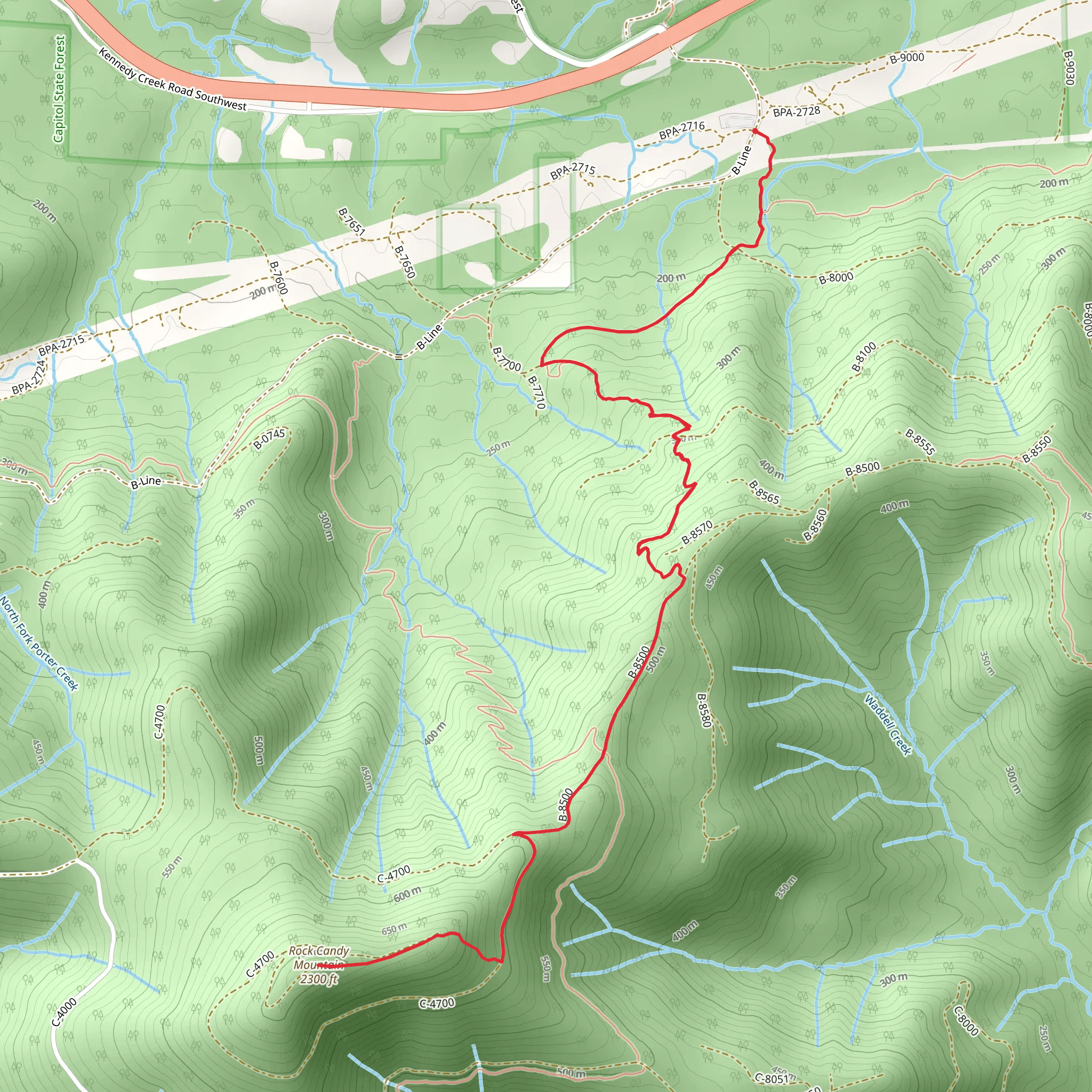 Rock Candy Mountain via North Rim mobile static map