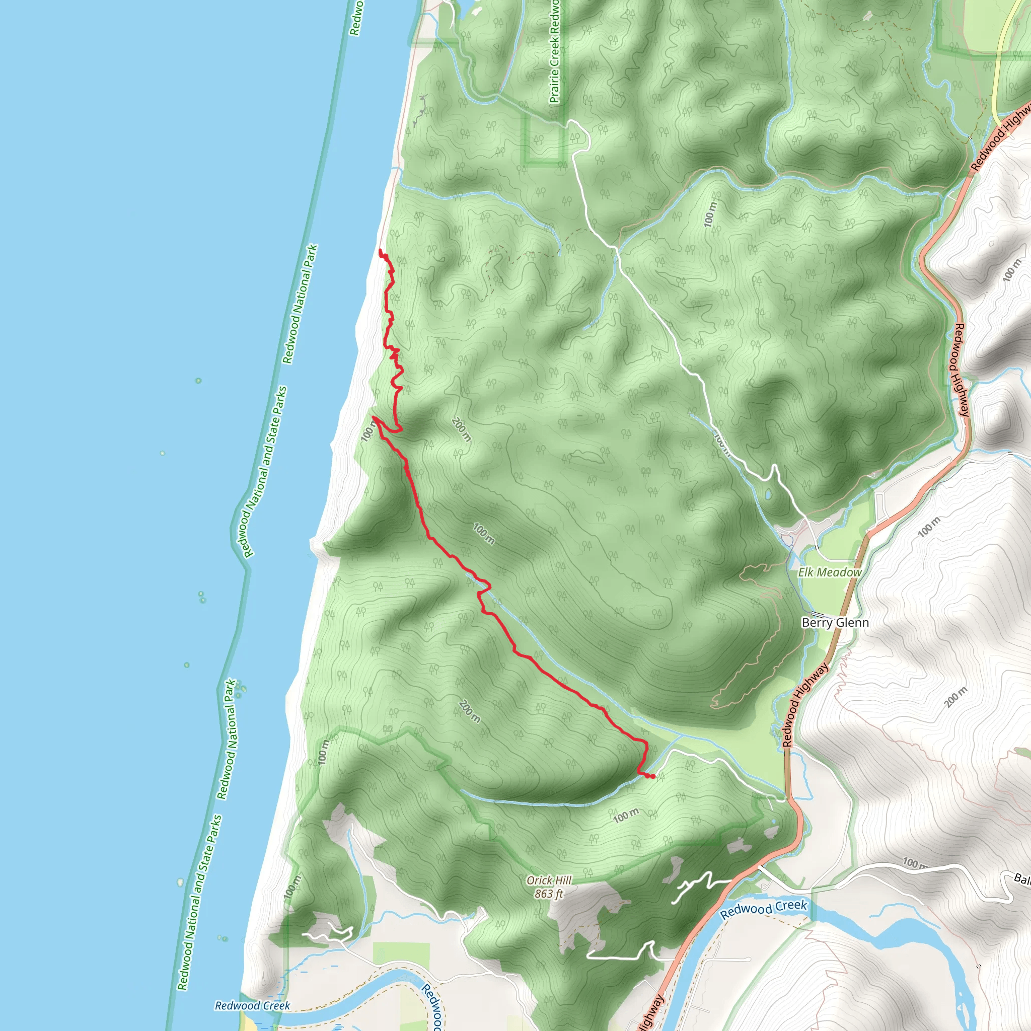 Skunk Cabbage Trail South mobile static map
