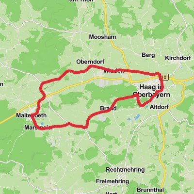 Haag in Oberbayern and Maitenbeth Loop mobile static map
