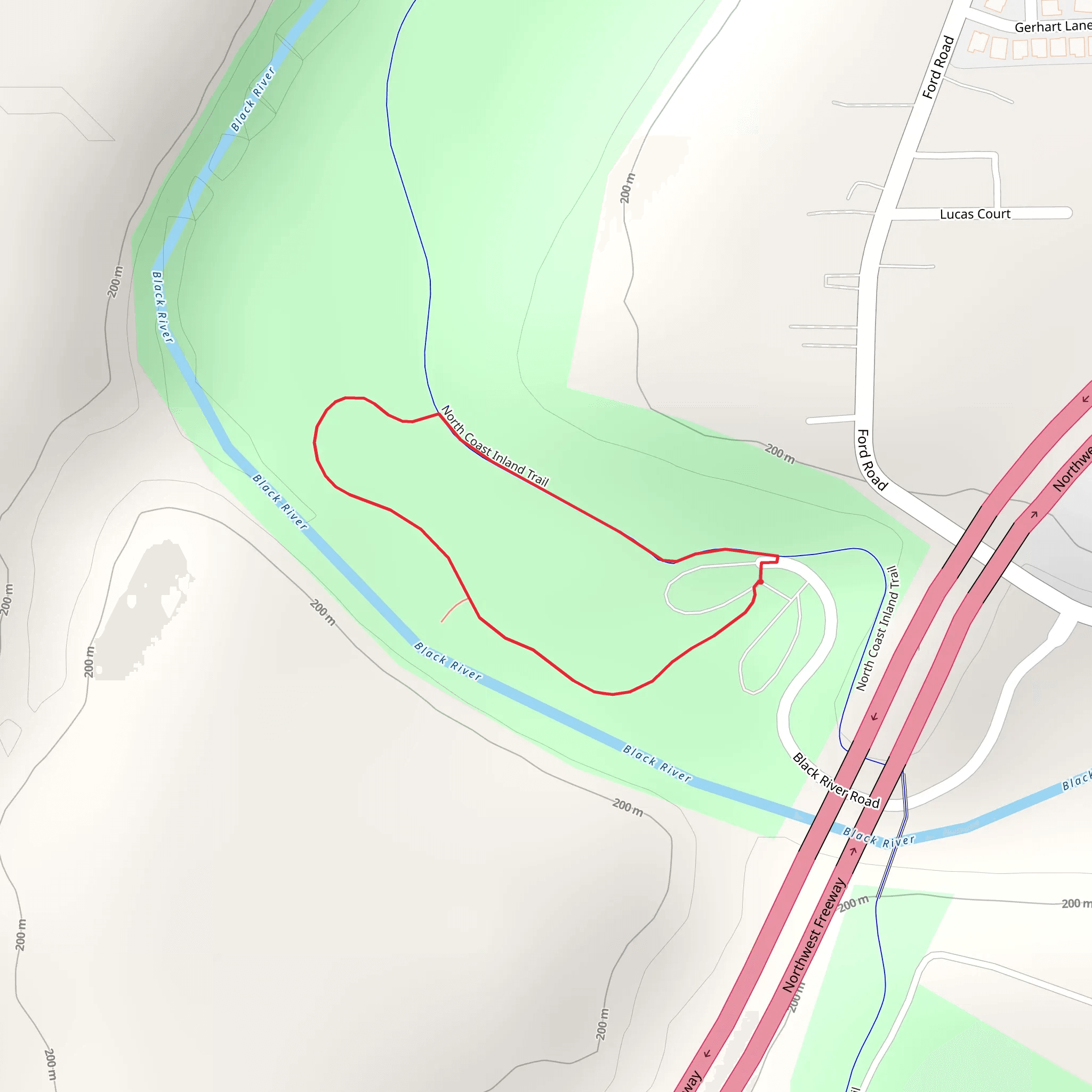 Bridgeway Loop Trail mobile static map