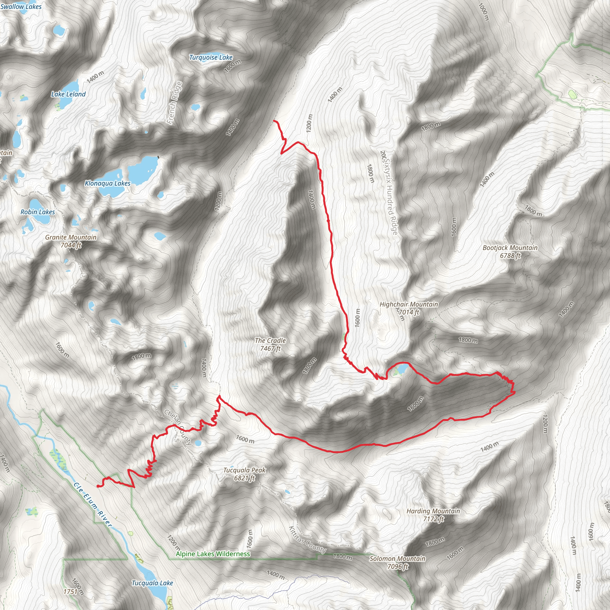 Snowall Cradle Trail mobile static map
