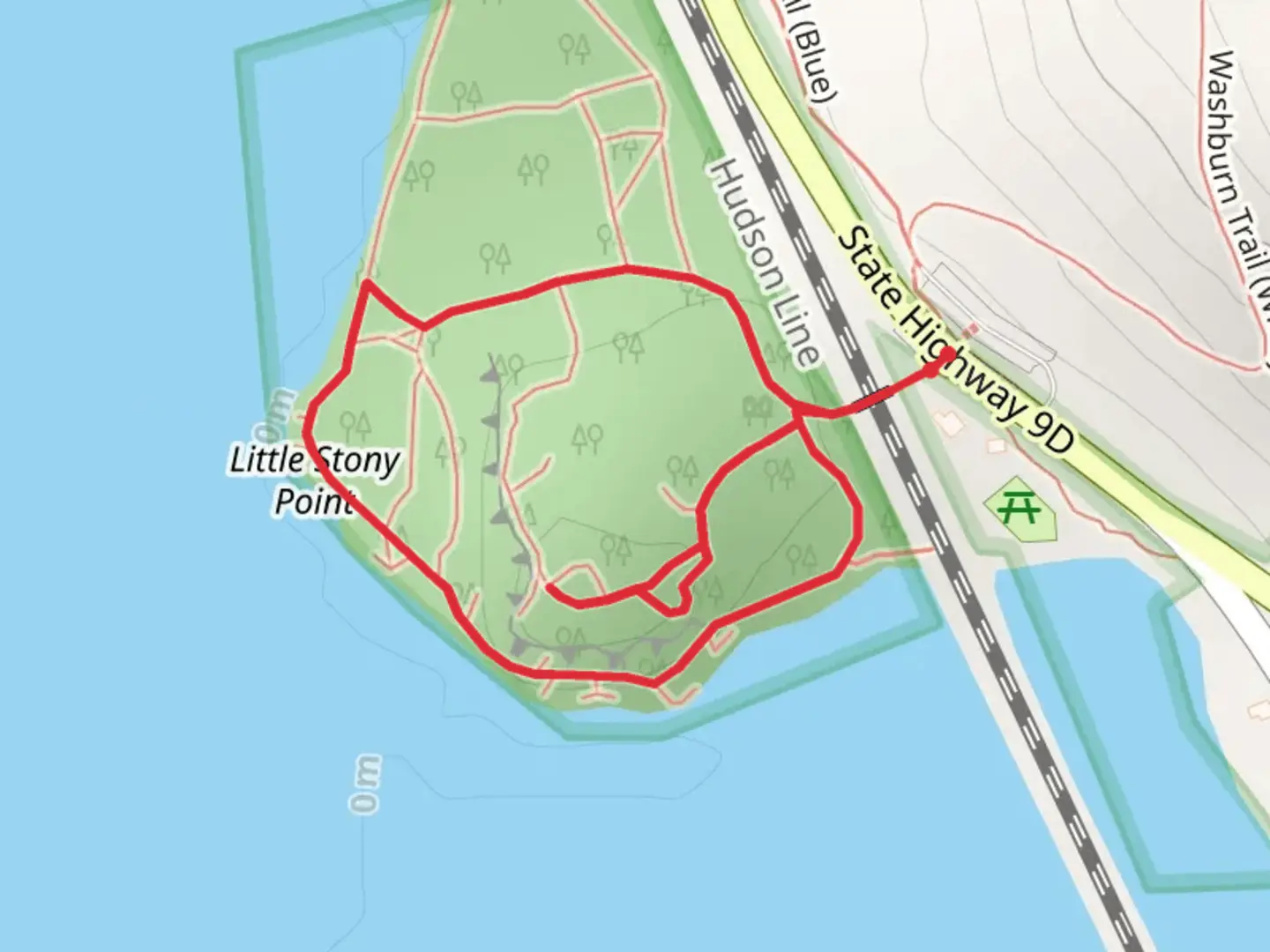 An image depicting the trail Little Stony Point Loop Trail and its surrounding area.