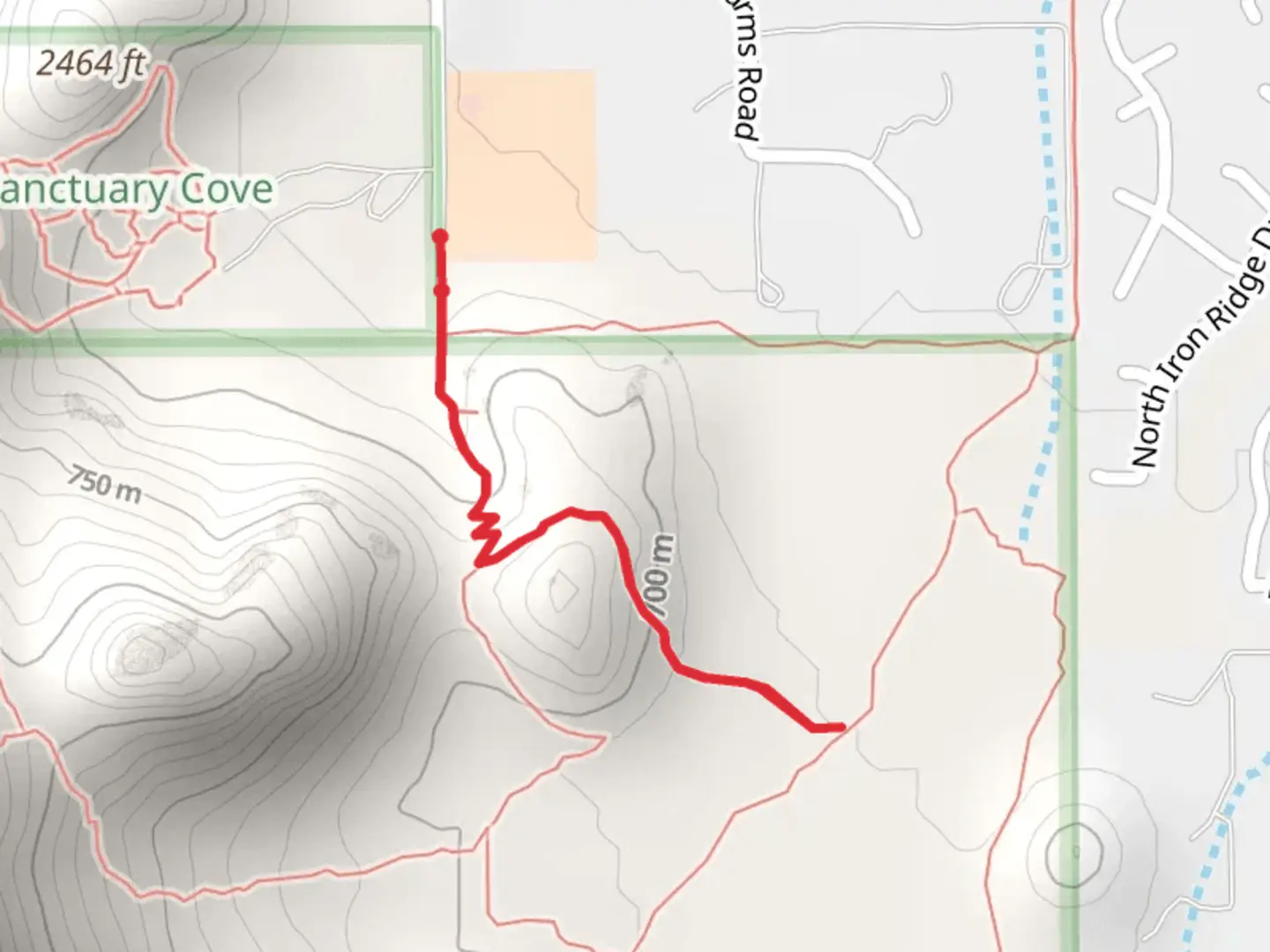 An image depicting the trail Pack Rat Trail via Scenic Trail and its surrounding area.