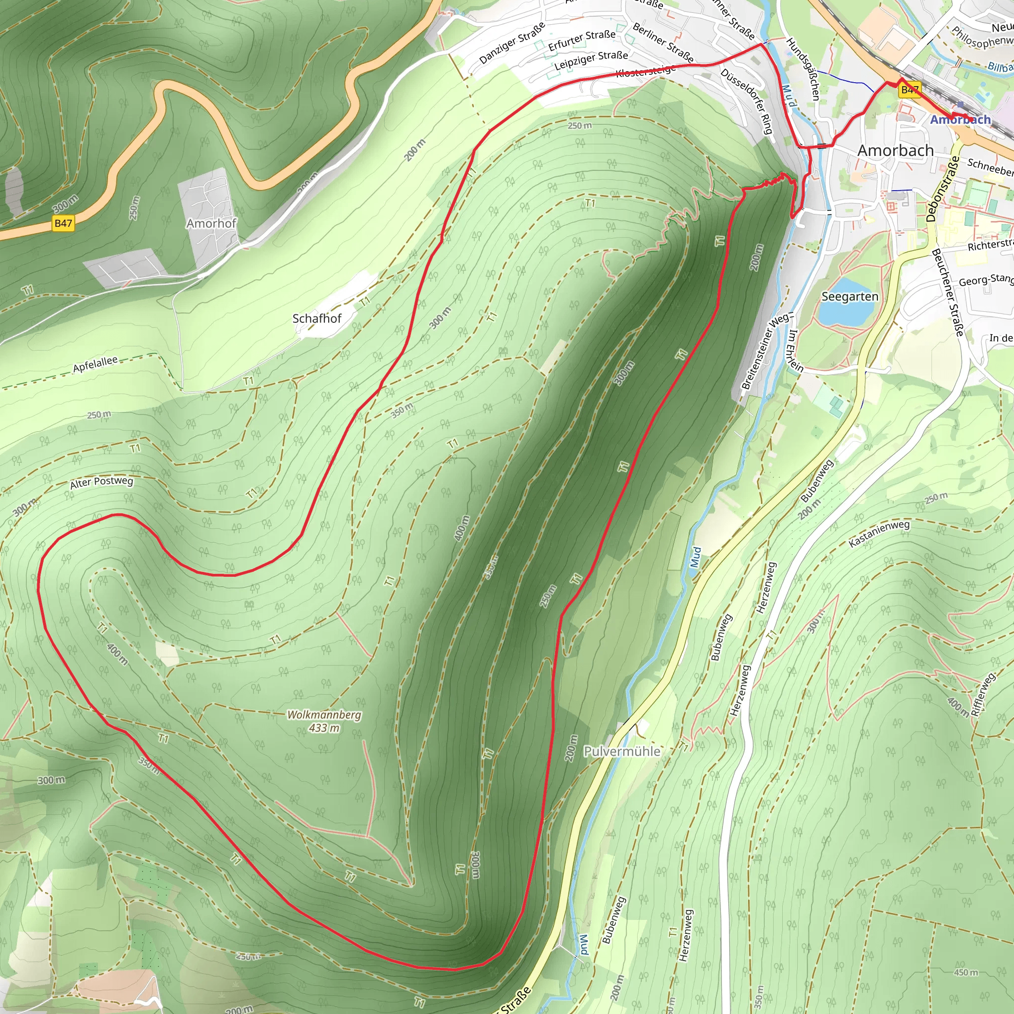 Amorbach Loop mobile static map