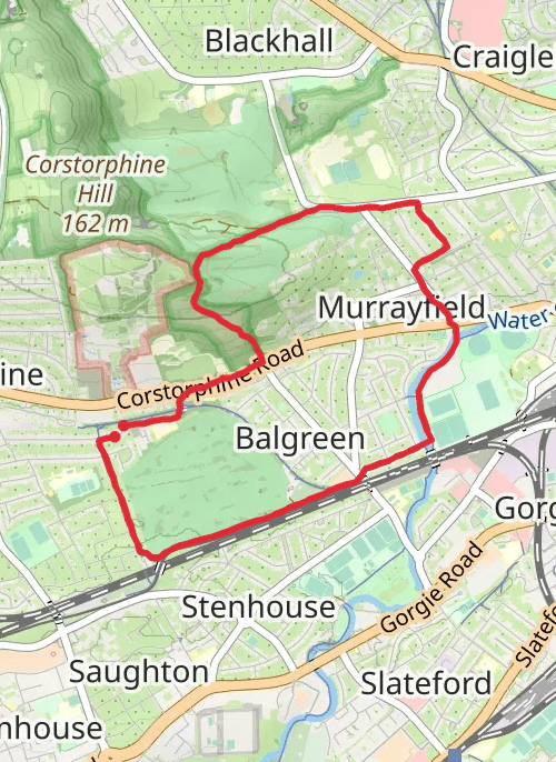 City of Edinburgh Running mobile static map