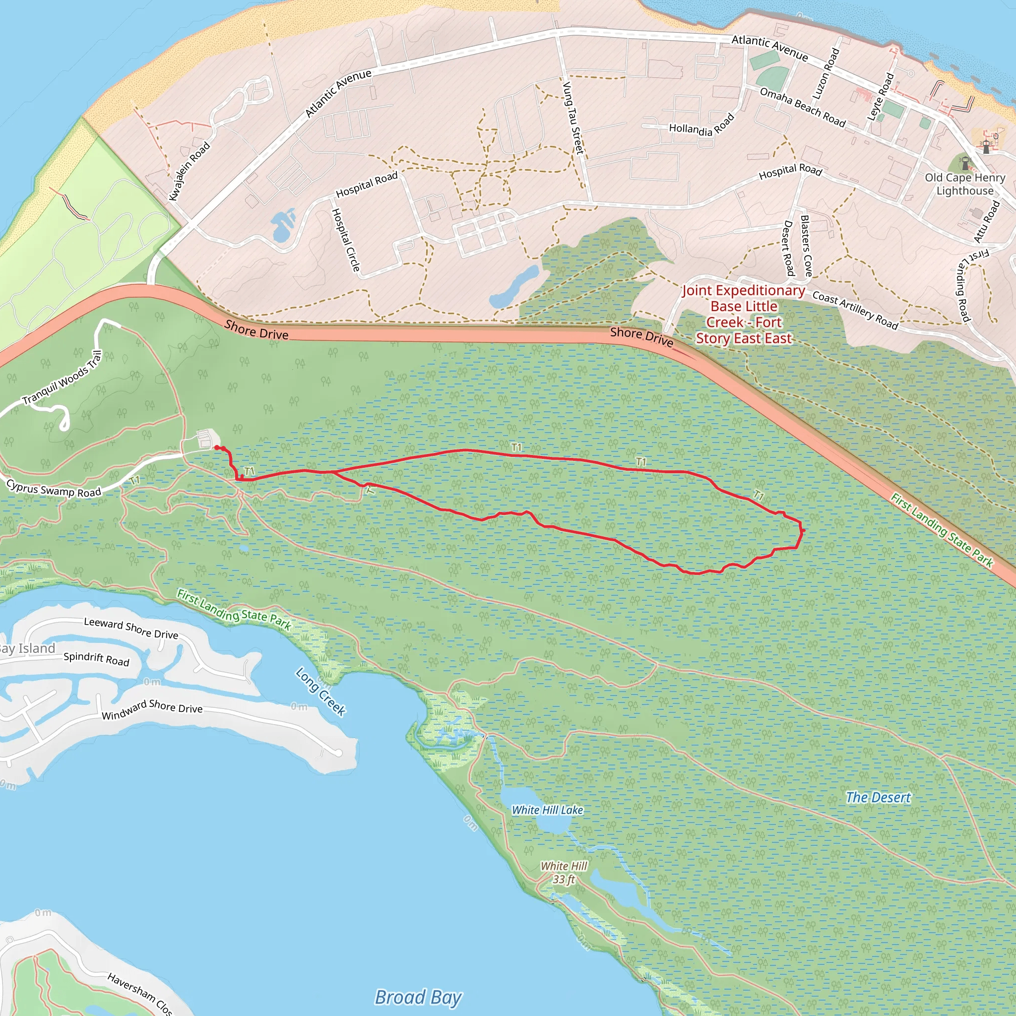 Osmanthus Trail Loop mobile static map