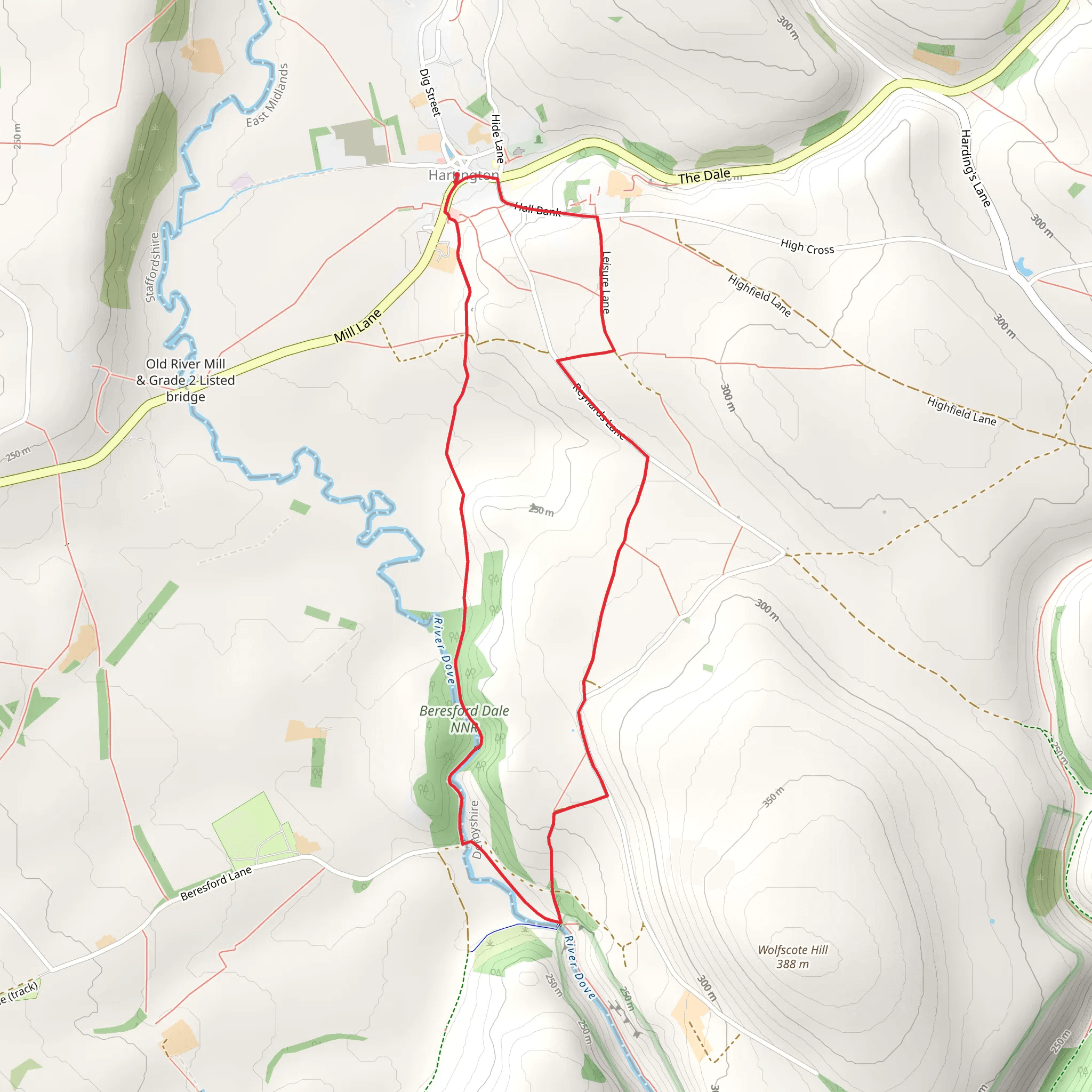 Hartington Circular Path mobile static map
