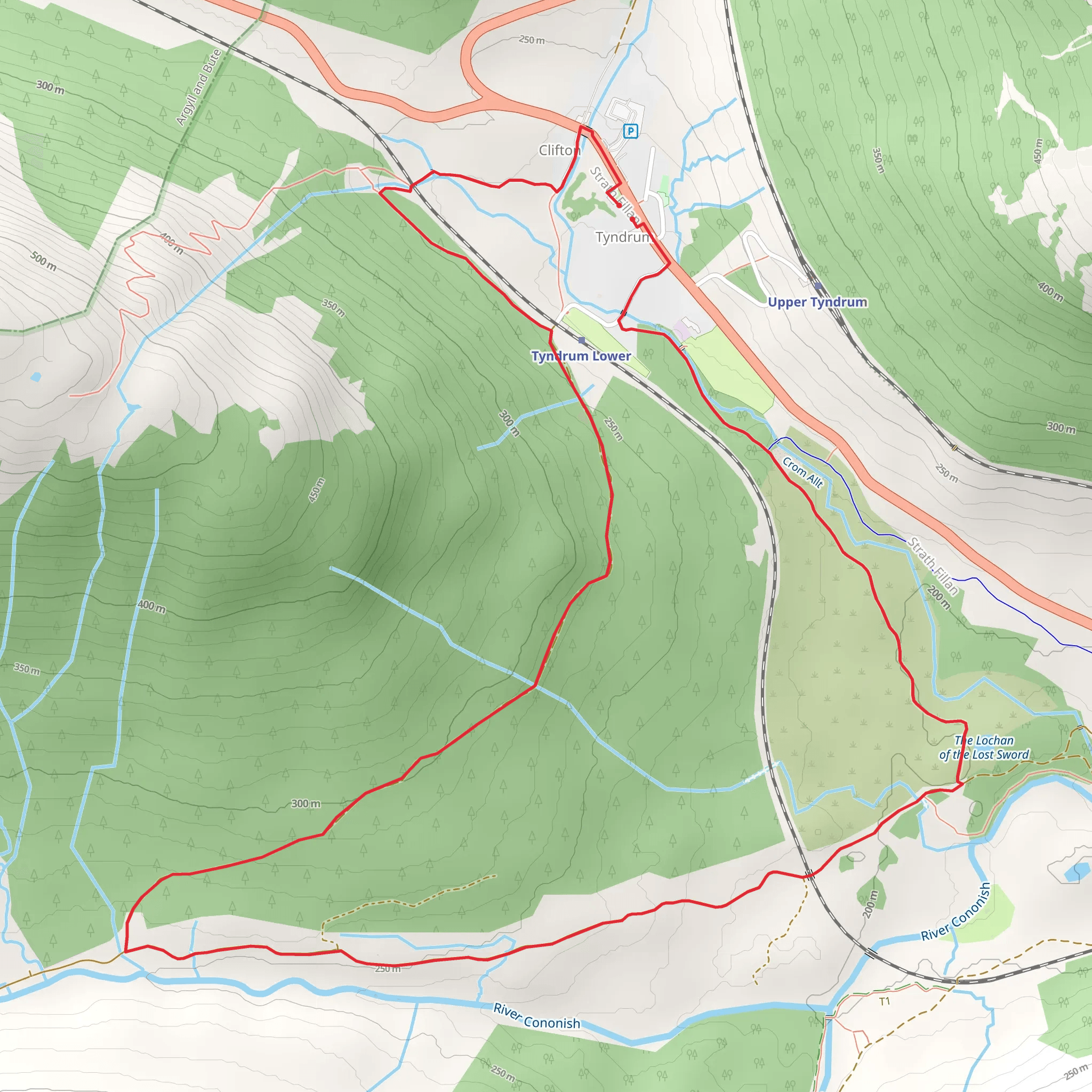 Glen Cononish Loop mobile static map