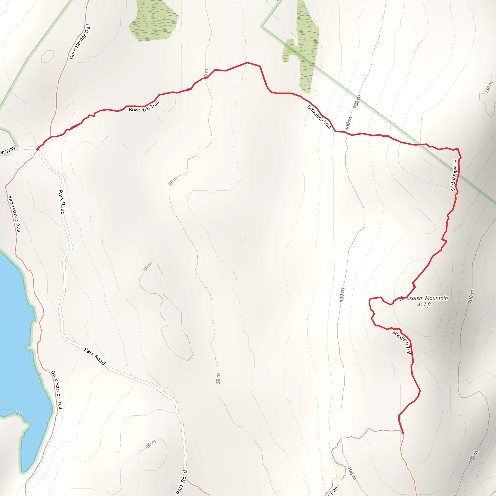 Bowditch Trail mobile static map