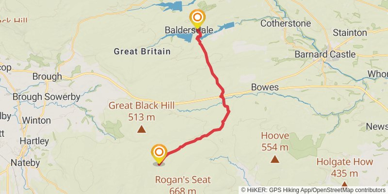 Carlisle to Cat and Fiddle Walk stage 23 Map