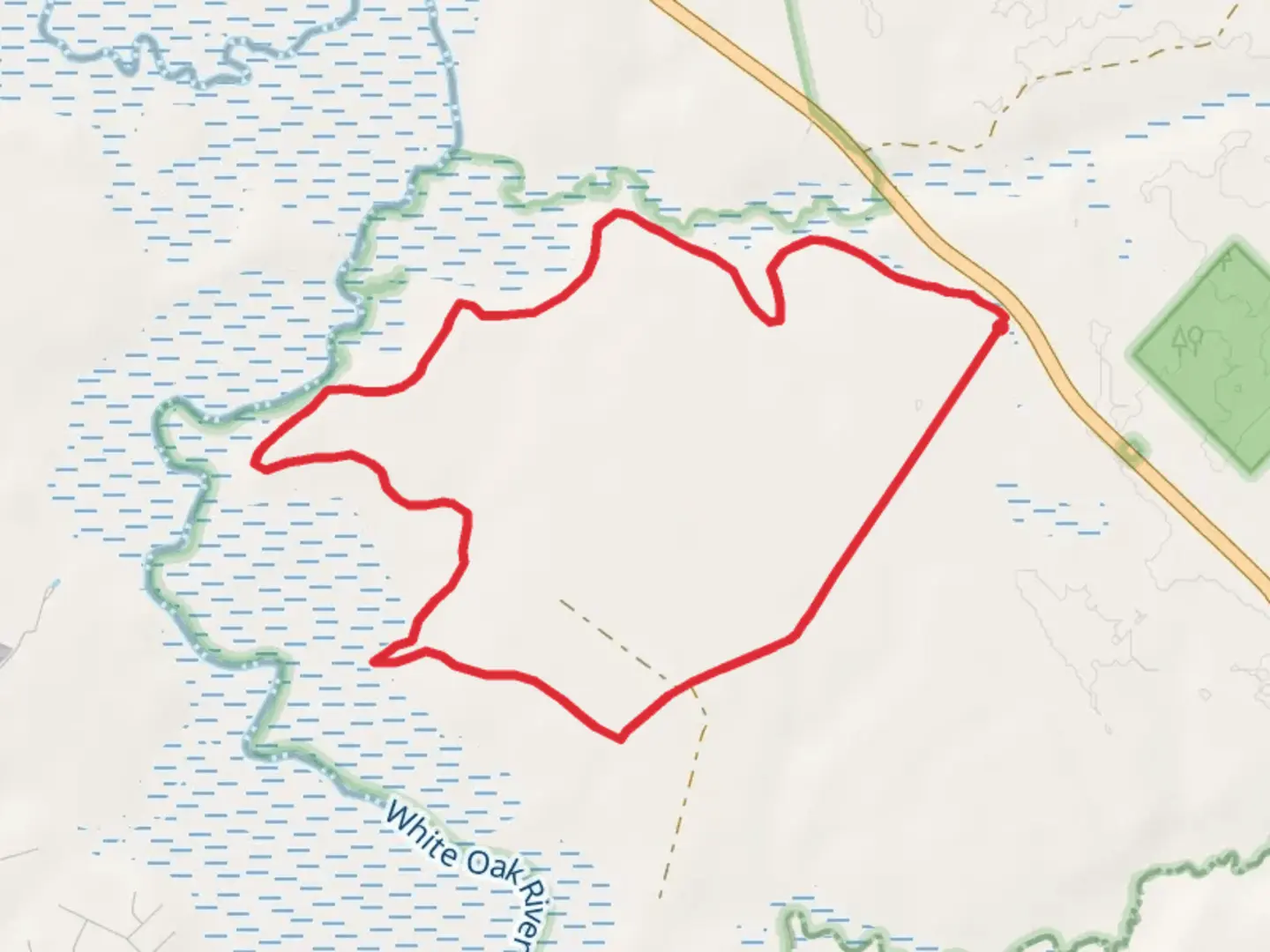 An image depicting the trail Weetock Loop Trail and its surrounding area.