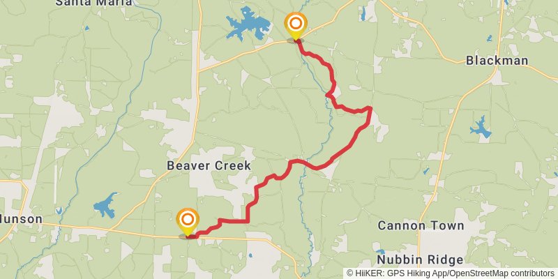 Florida National Scenic Trail - Blackwater stage 3 Map