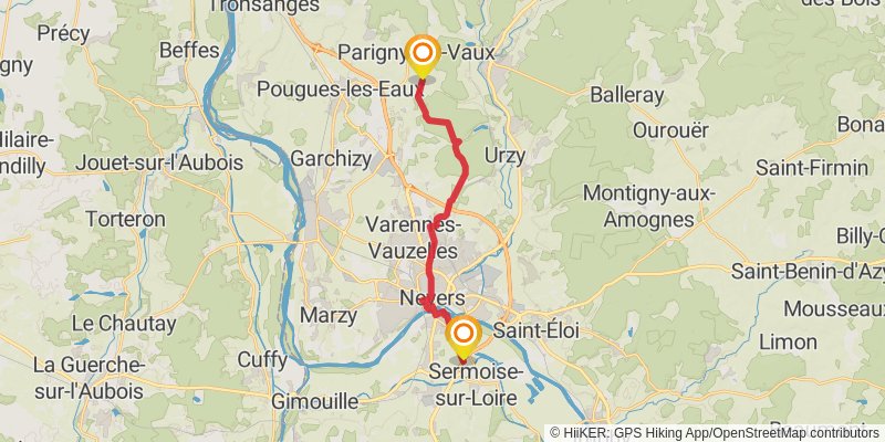 GR 3 - Vallee De La Loire stage 26 Map