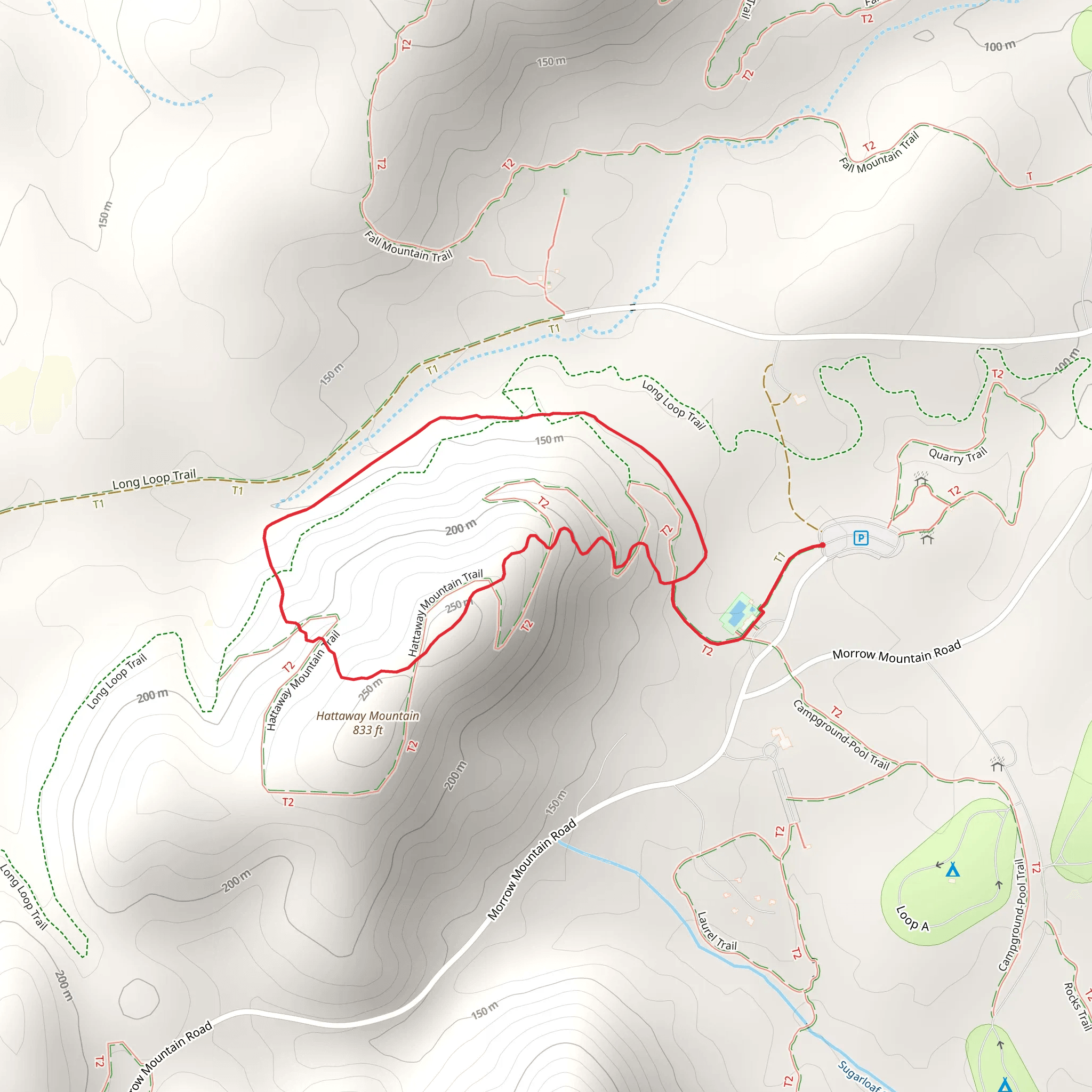 Hattaway Mountain Loop Trail mobile static map