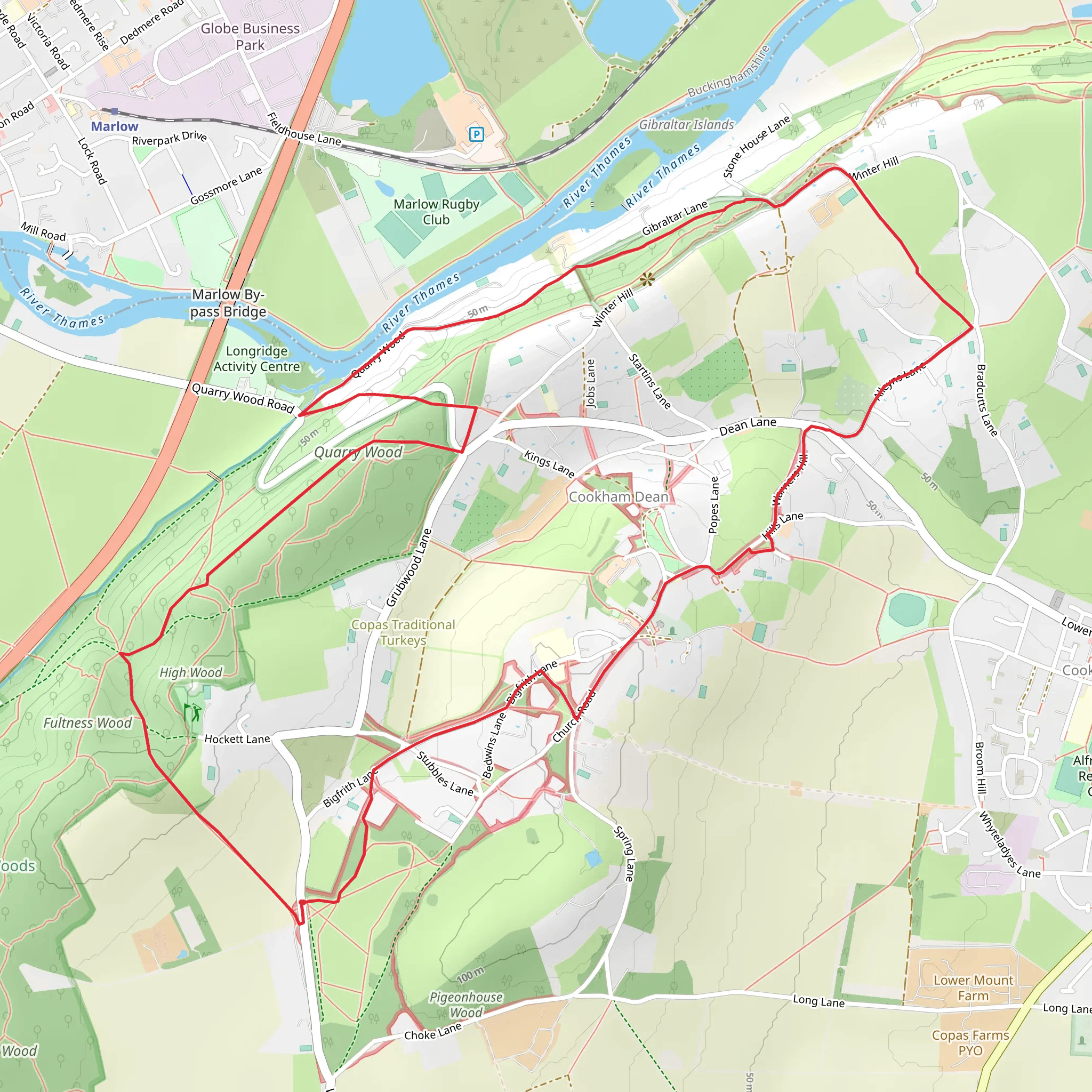 The Long Wind in the Willows Walk mobile static map