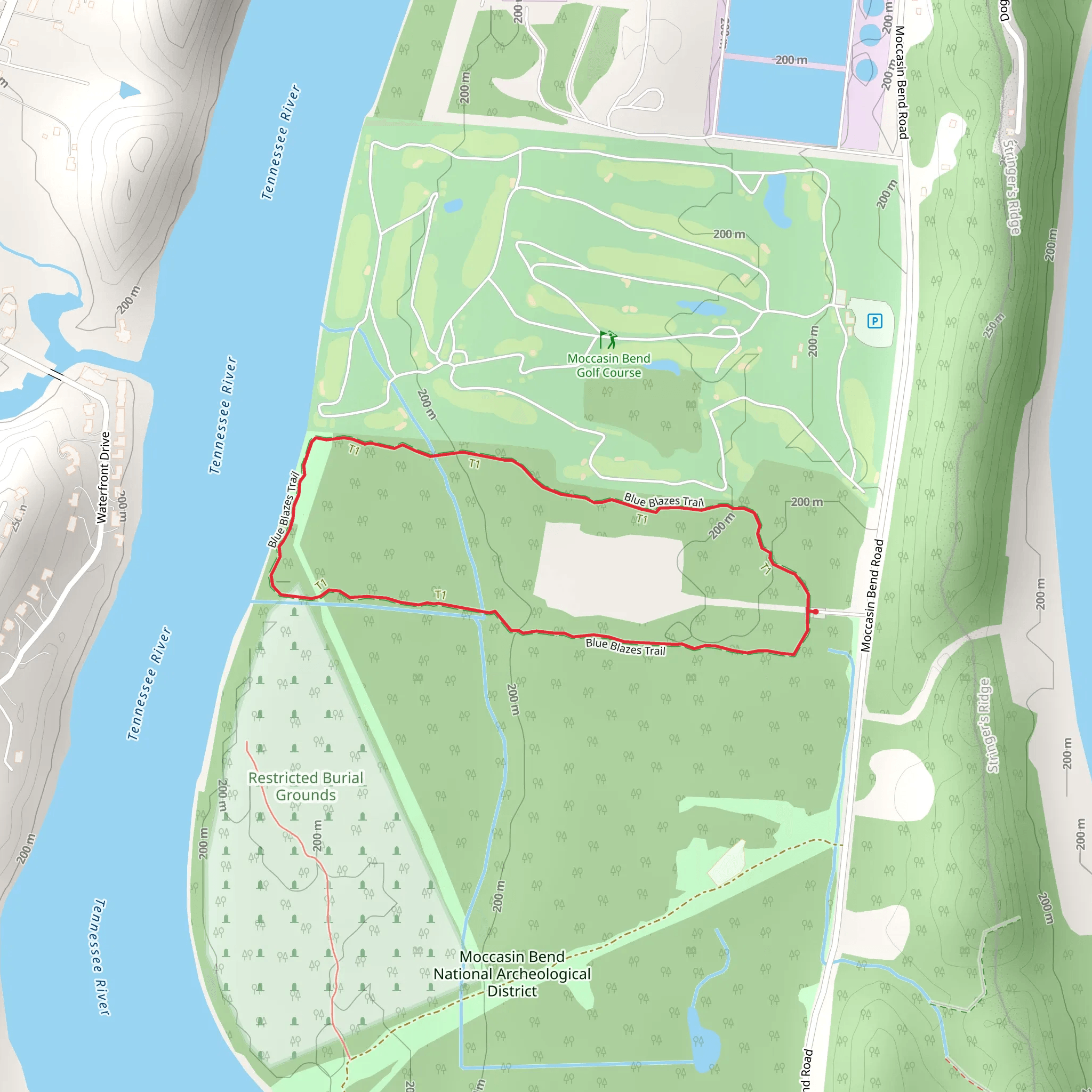 Blue Blazes Loop Trail mobile static map