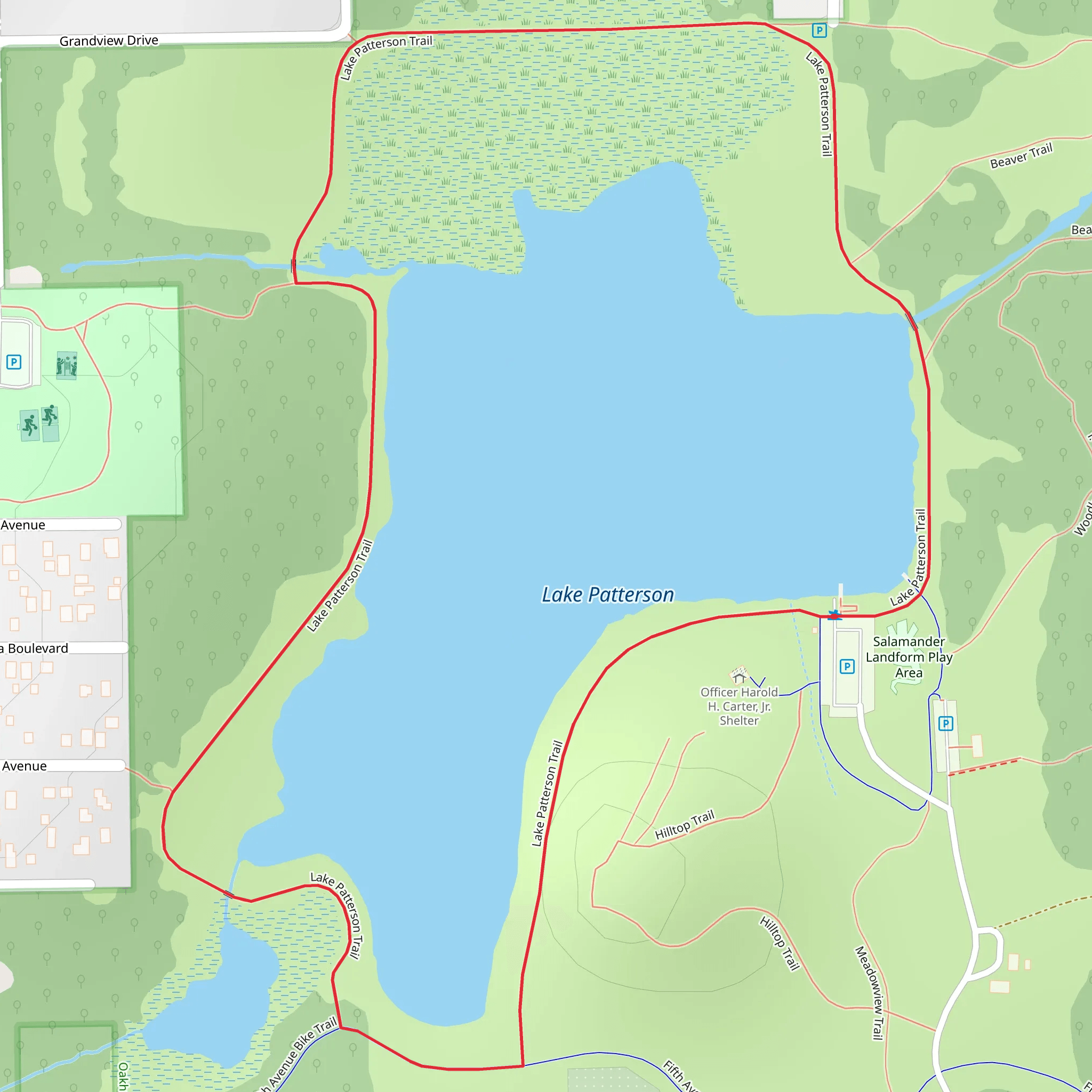 Lake Patterson Loop mobile static map