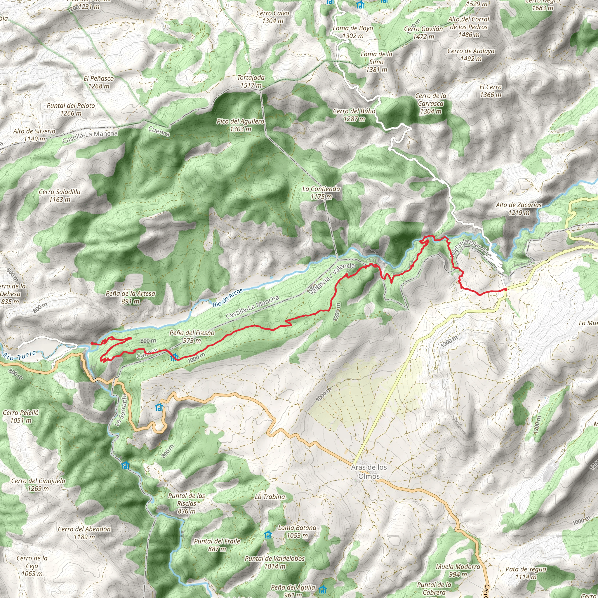 Arcos River - Peña Blanca - Losilla de Aras PR CV 323 mobile static map