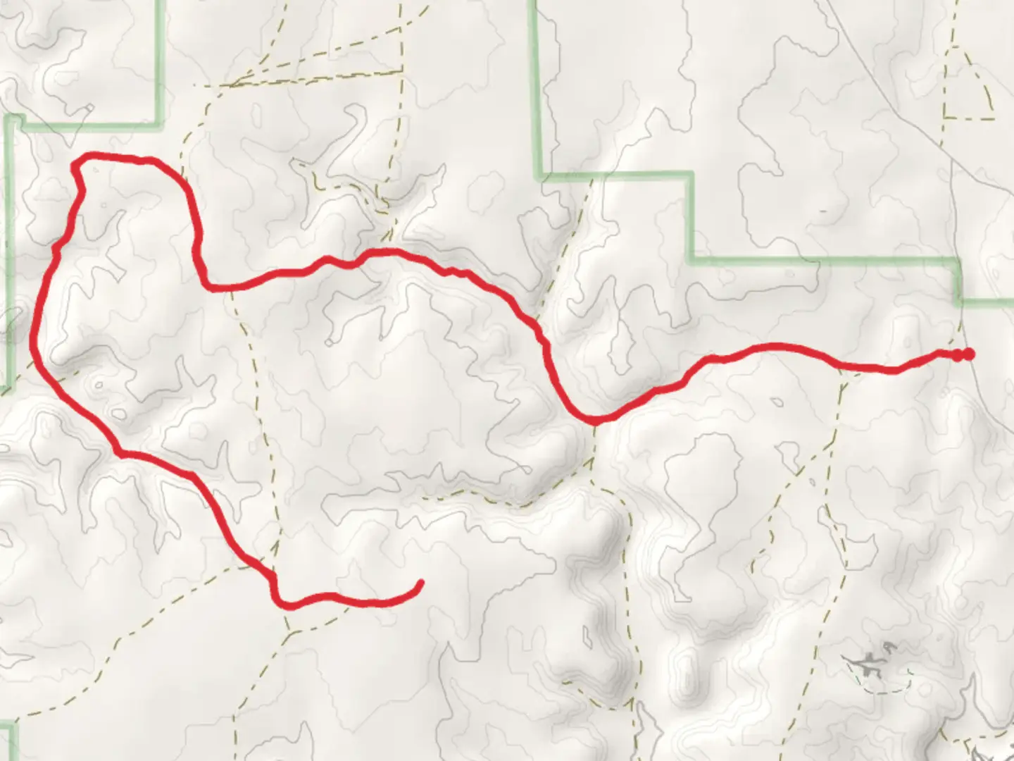 An image depicting the trail Outlaw Trail and its surrounding area.