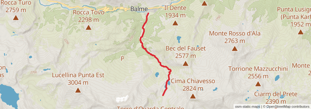 Sentiero Italia - Alps Section stage 150 Map