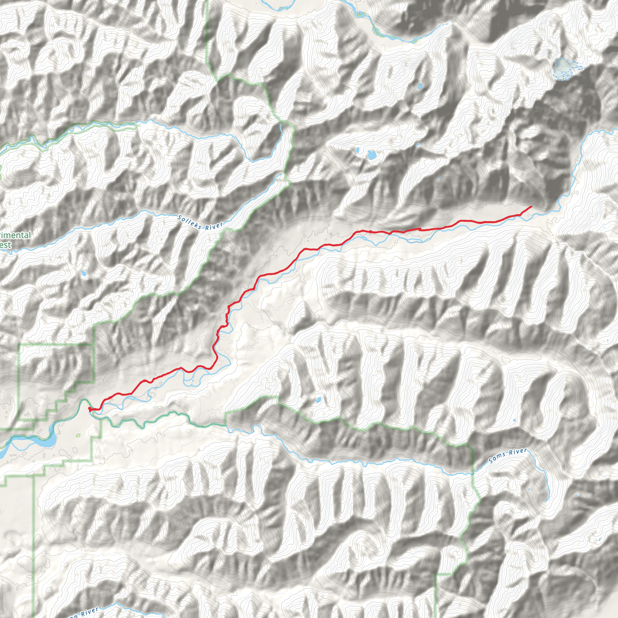Queets River Trail mobile static map