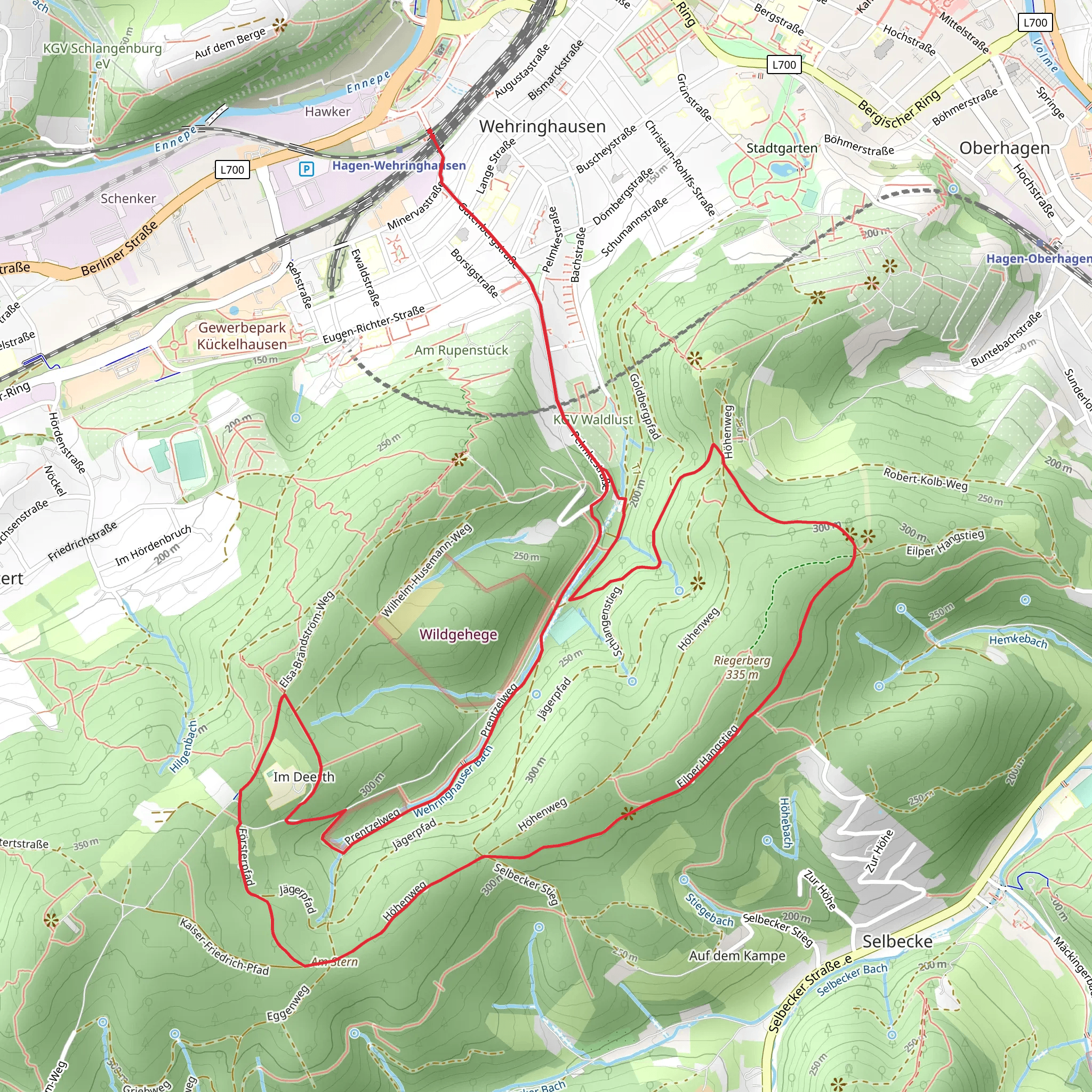 Prenzelweg and Eilper Hangstieg Loop mobile static map