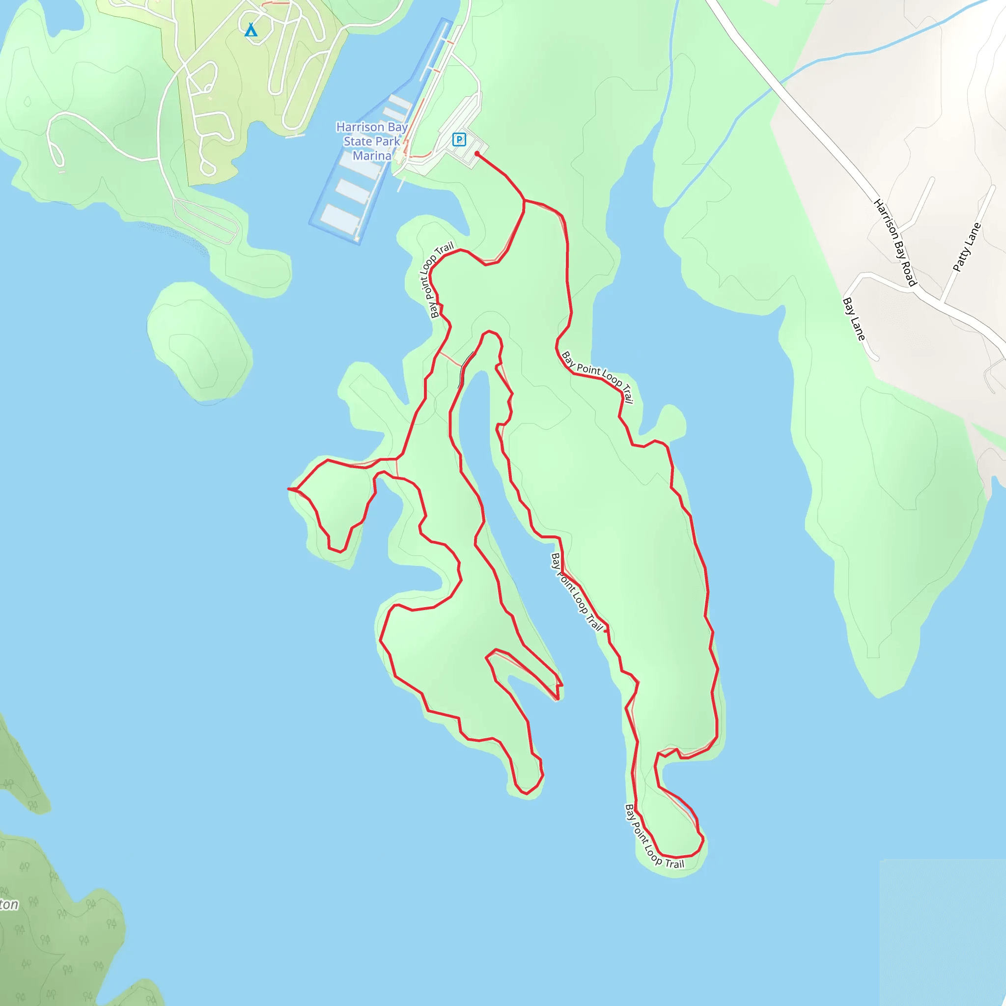 Bay Point Loop Trail mobile static map