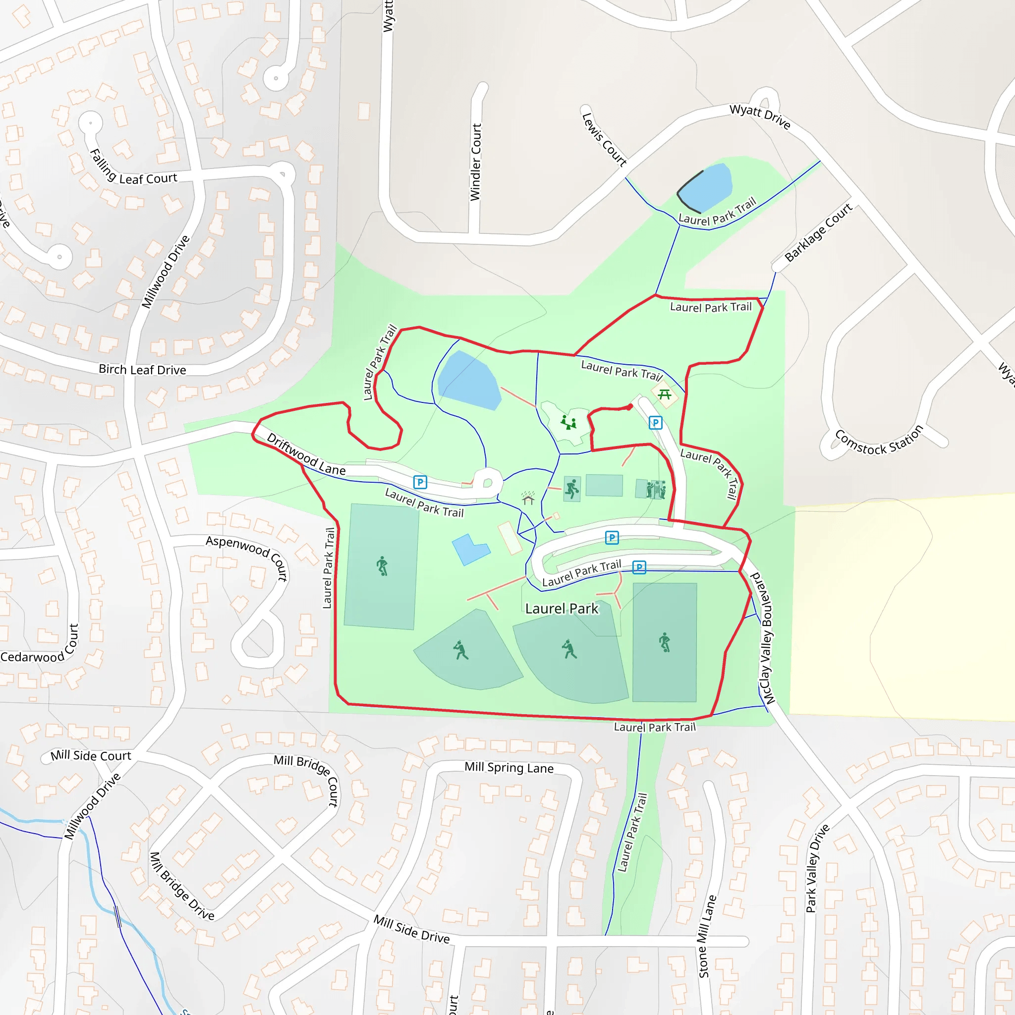 Laurel Park Loop Trail mobile static map