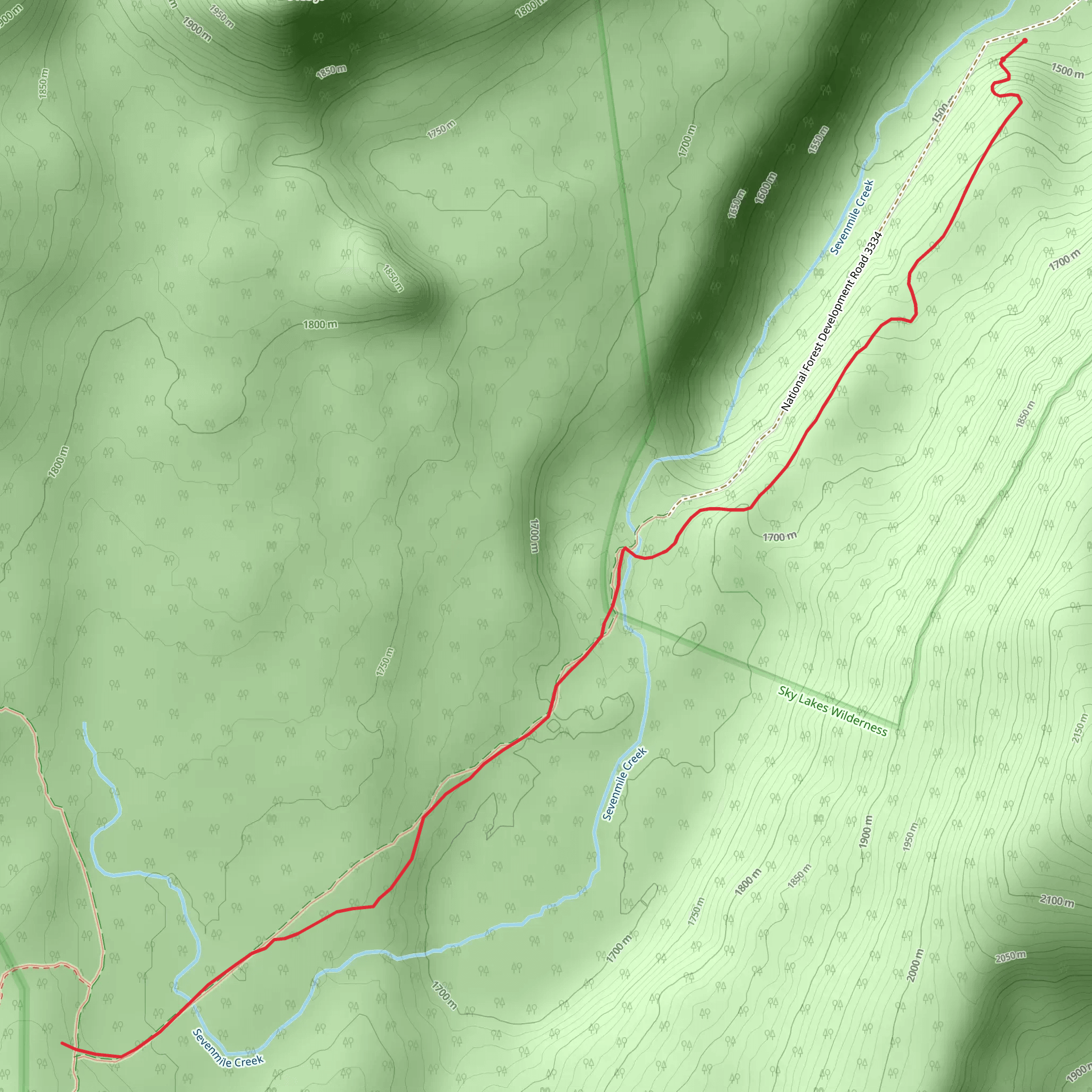 Sevenmile Marsh Trail mobile static map
