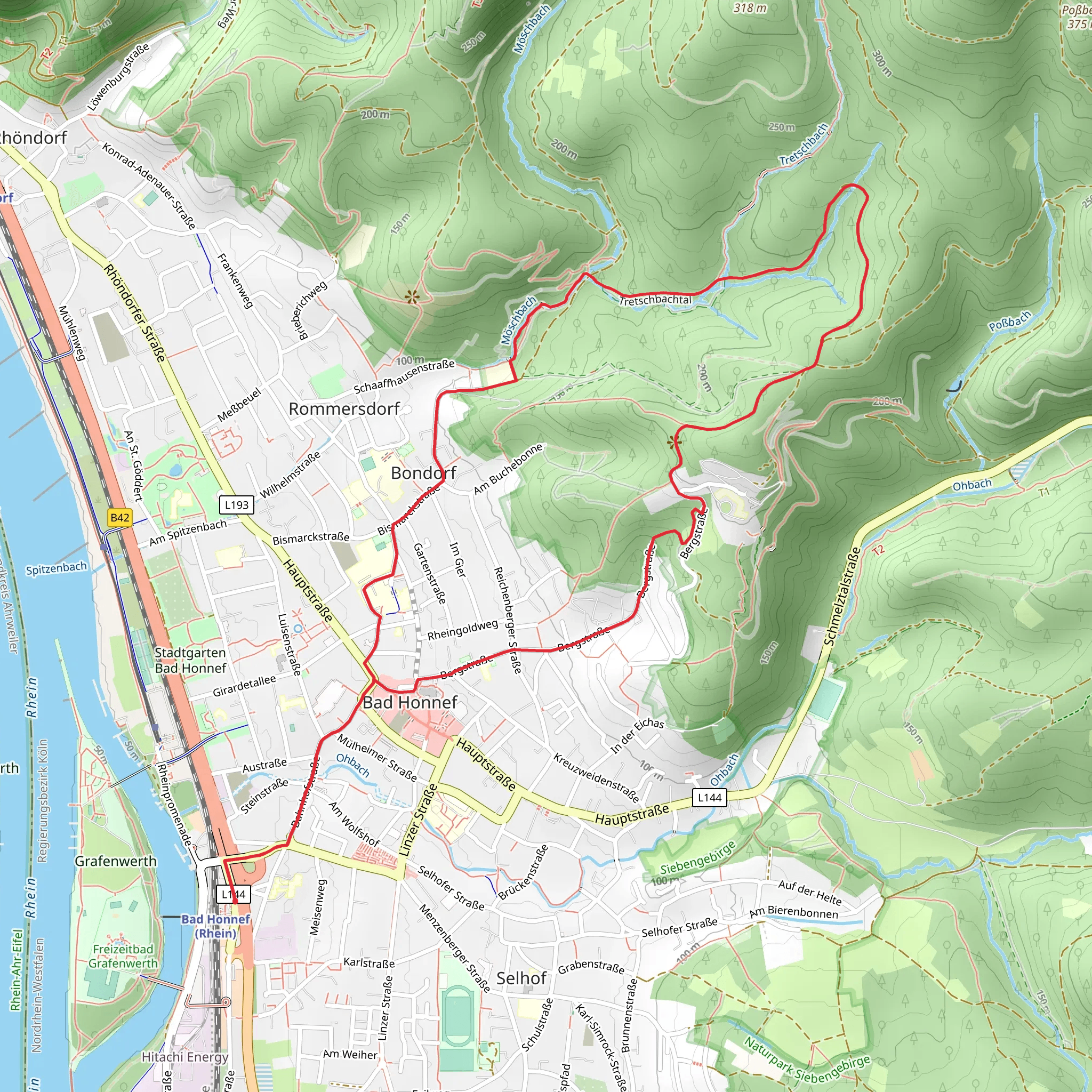 Bondorf and Augusthohe Loop mobile static map