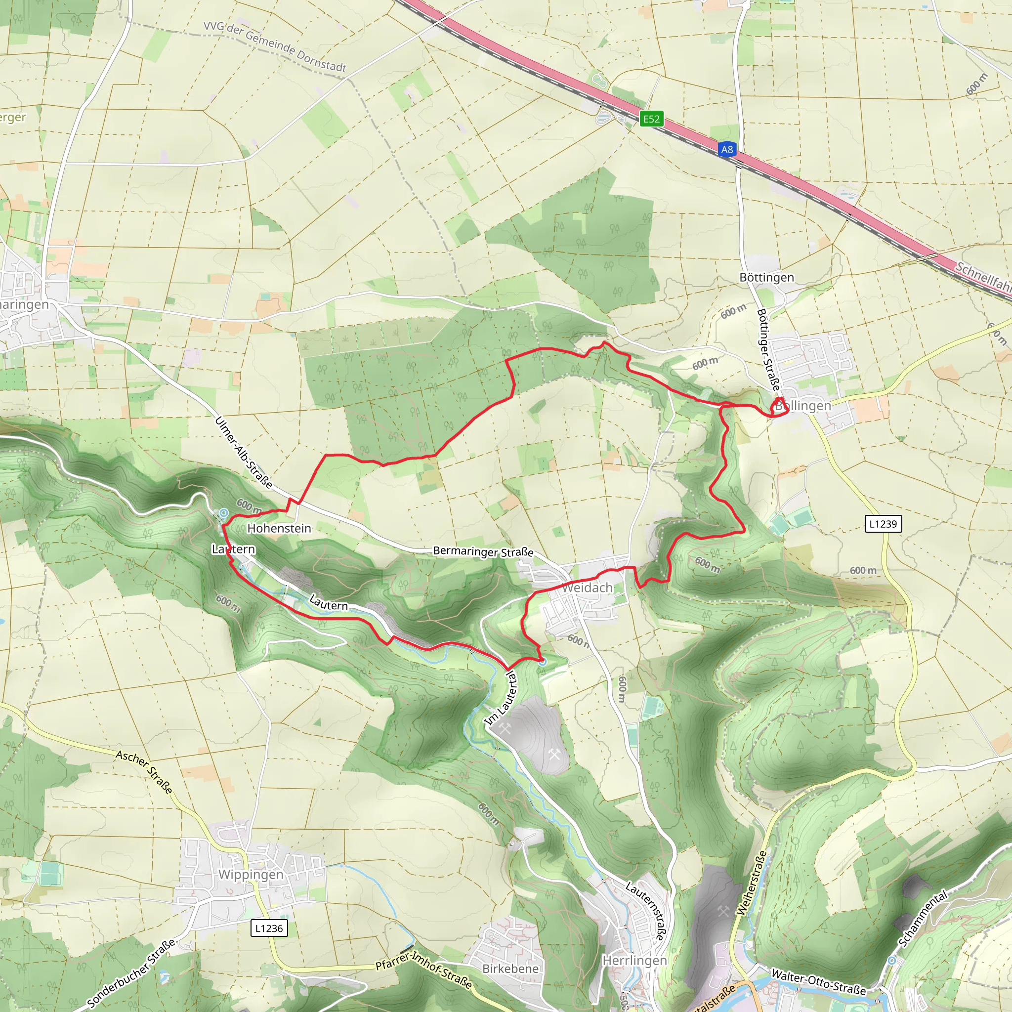 Weidacher Huette Loop mobile static map