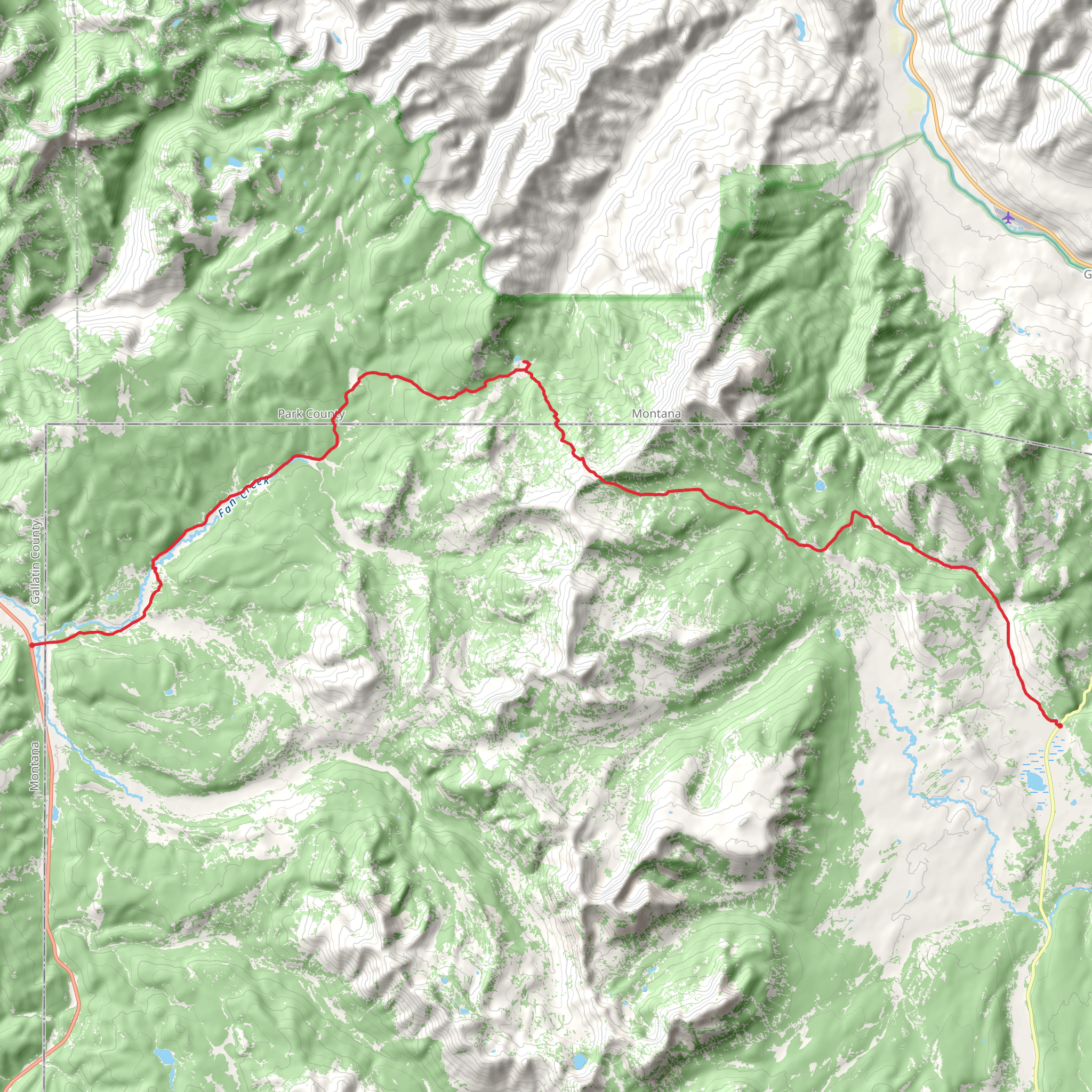 Sportsman Lake Trail and Fan Creek Trail mobile static map