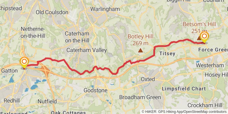North Downs Way stage 4 Map