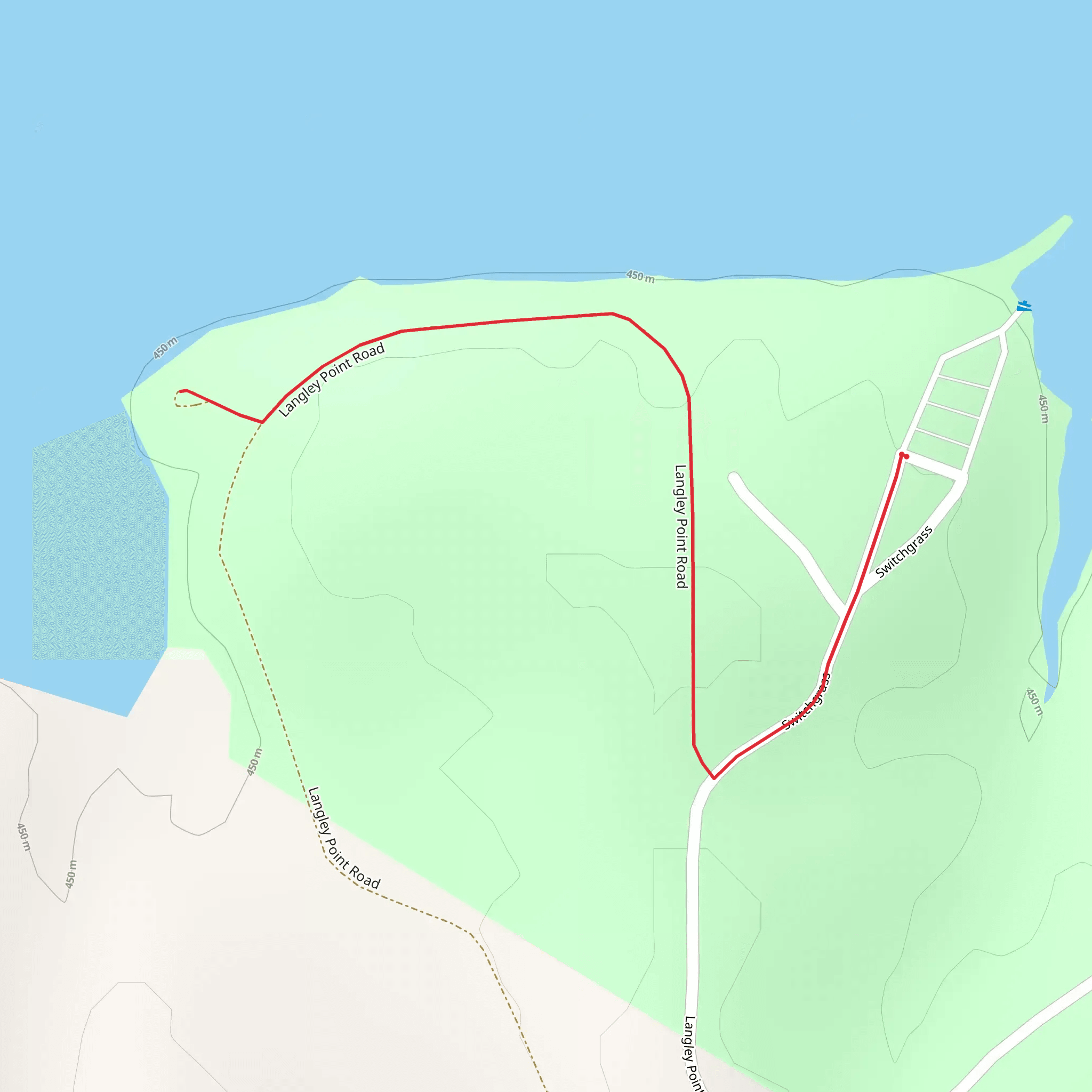 Langley Point Road Walk mobile static map