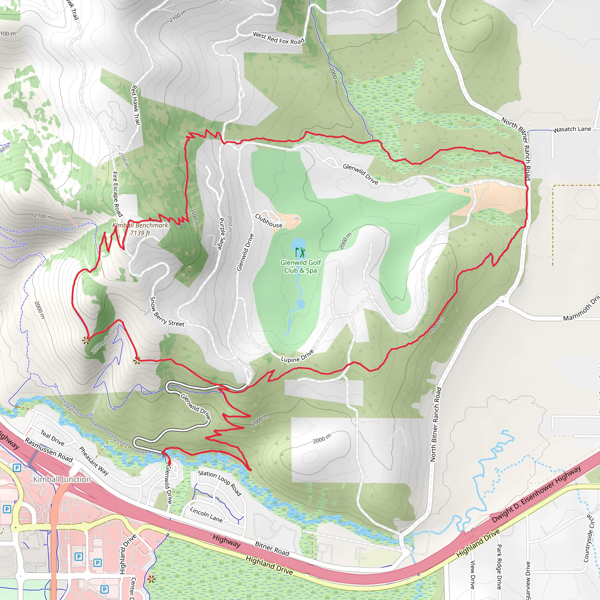 Blackhawk Trail and Glenwild Loop mobile static map