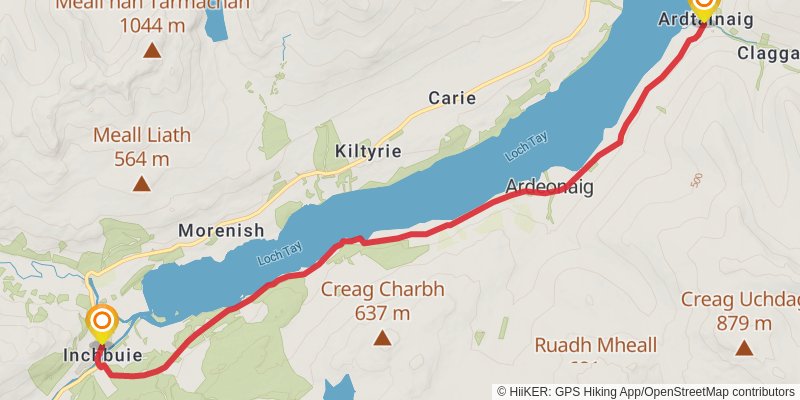 St Columba's Way stage 11 Map