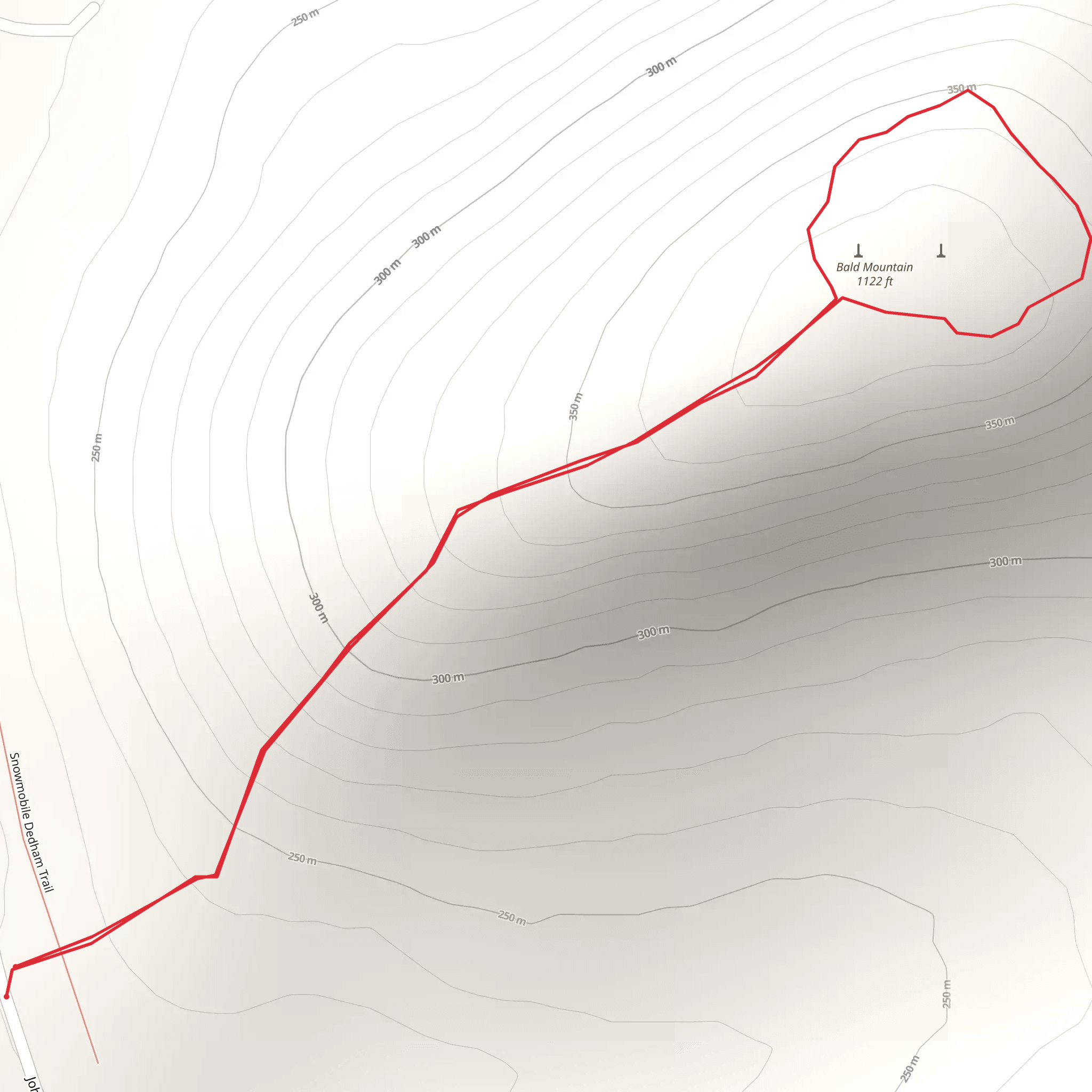 Bald Mountain from Johnson Road mobile static map