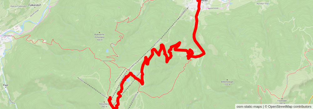 St Lorenzen to Kreischberg Hike stage 2 Map