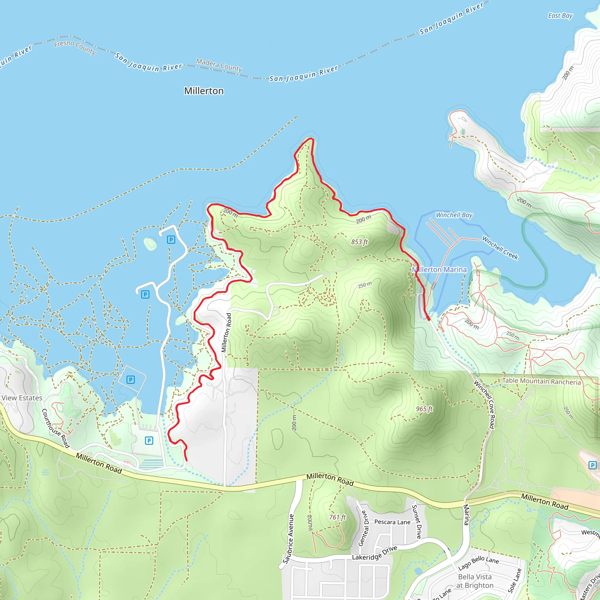 Blue Oak Trail mobile static map