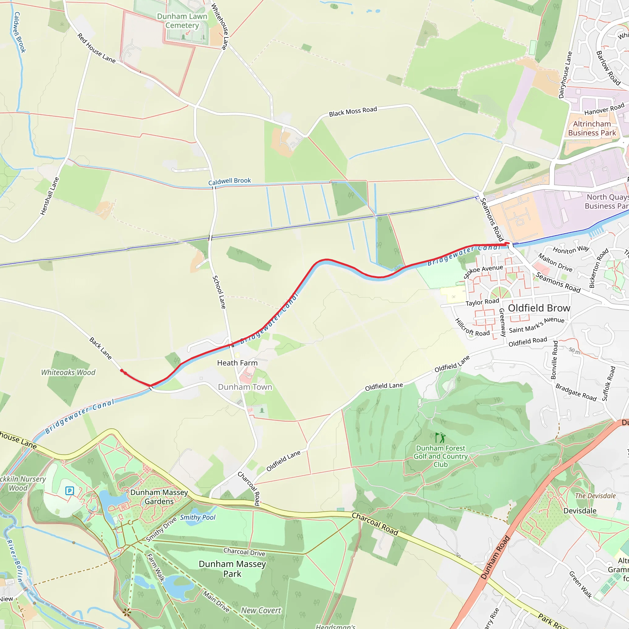 Bridgewater Canal Walk mobile static map